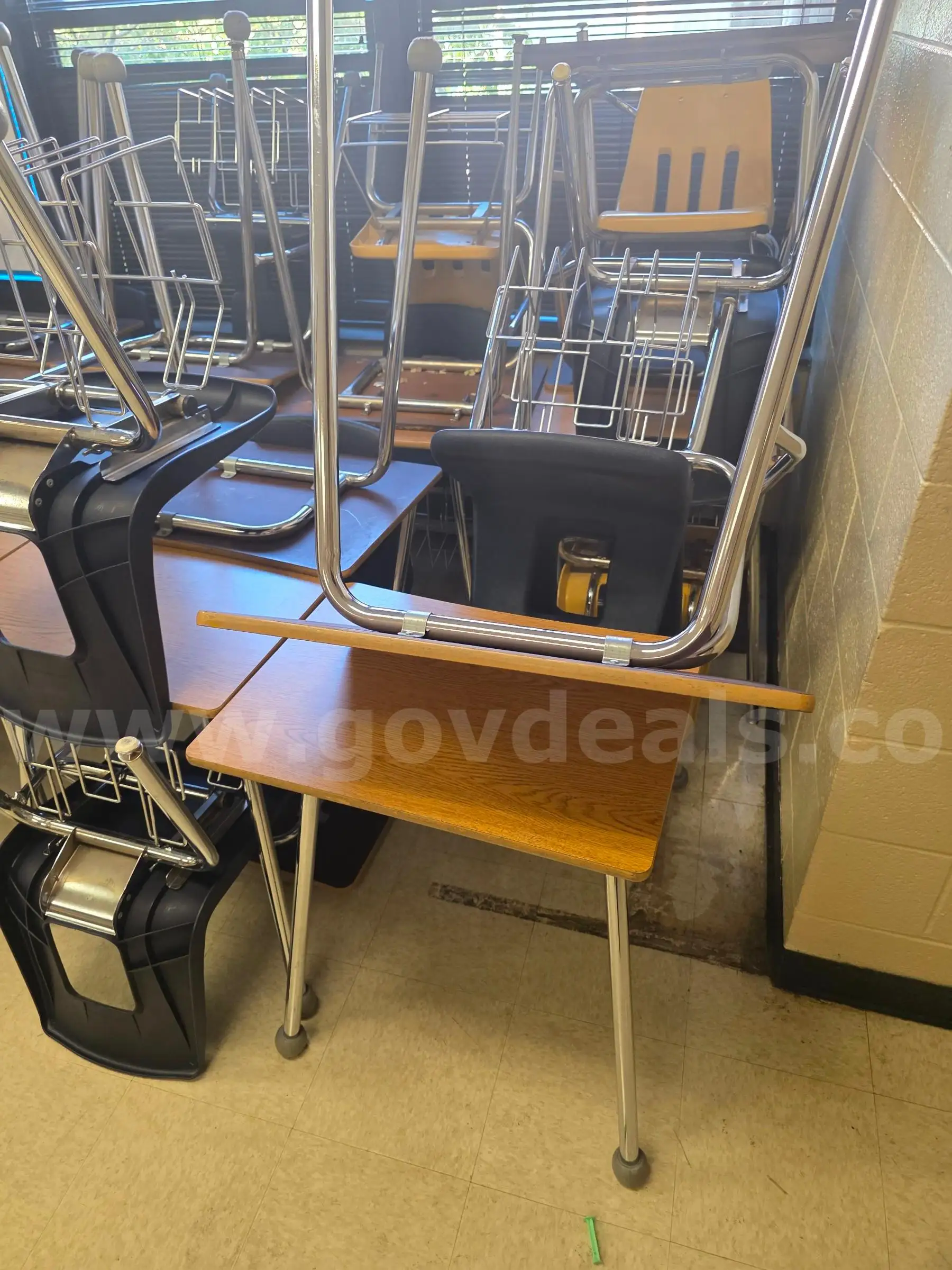 classroom wood top desks Qty 30