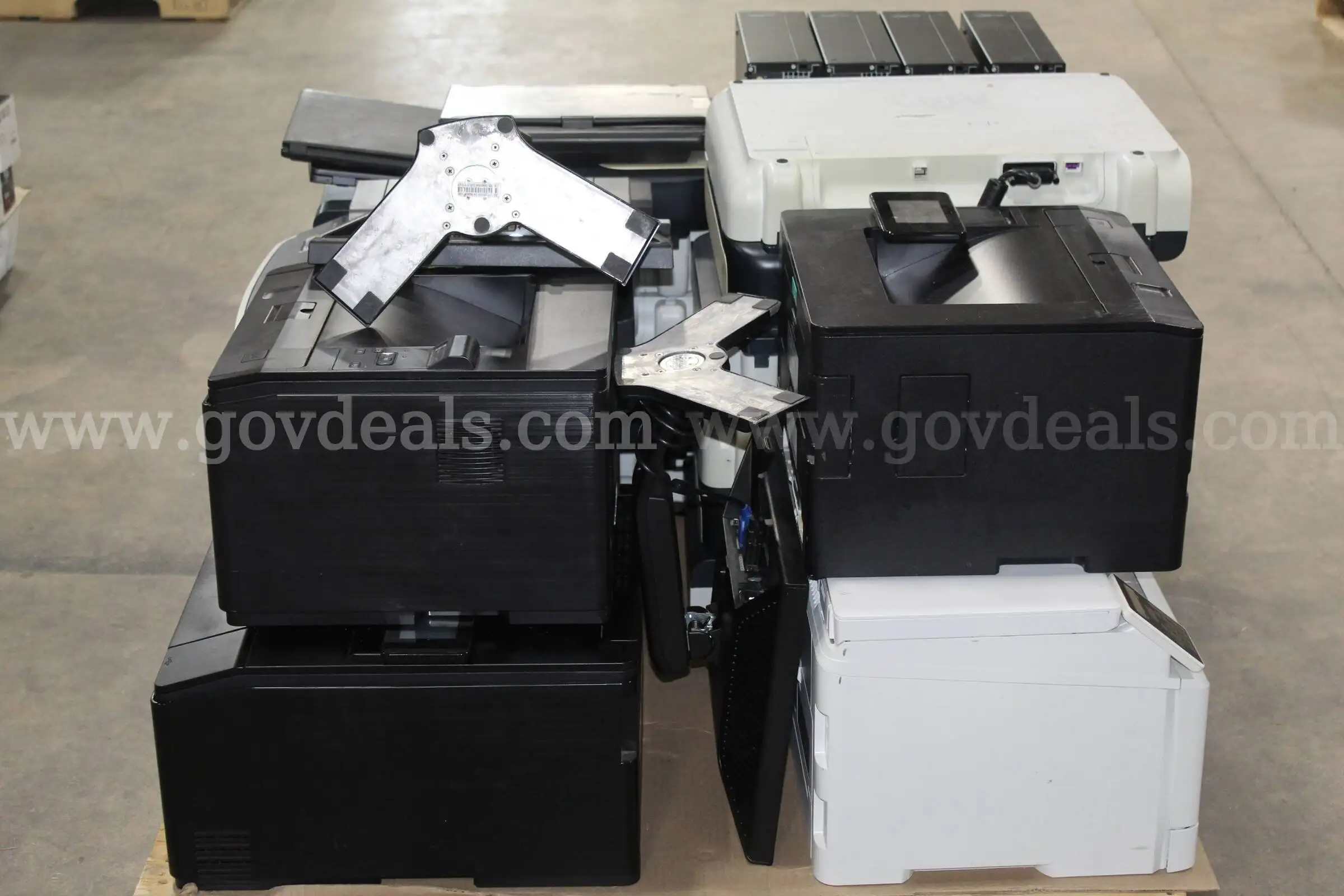 (25 ASSETS) PRINTERS SCANNERS MONITORS LAPTOPS DESKTOPS