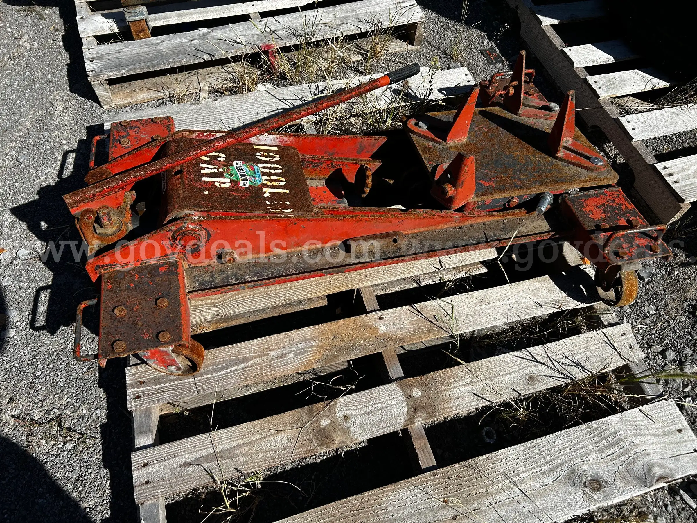 1 000 lbs Capacity Hydraulic Transmission Jack with Swivel Casters