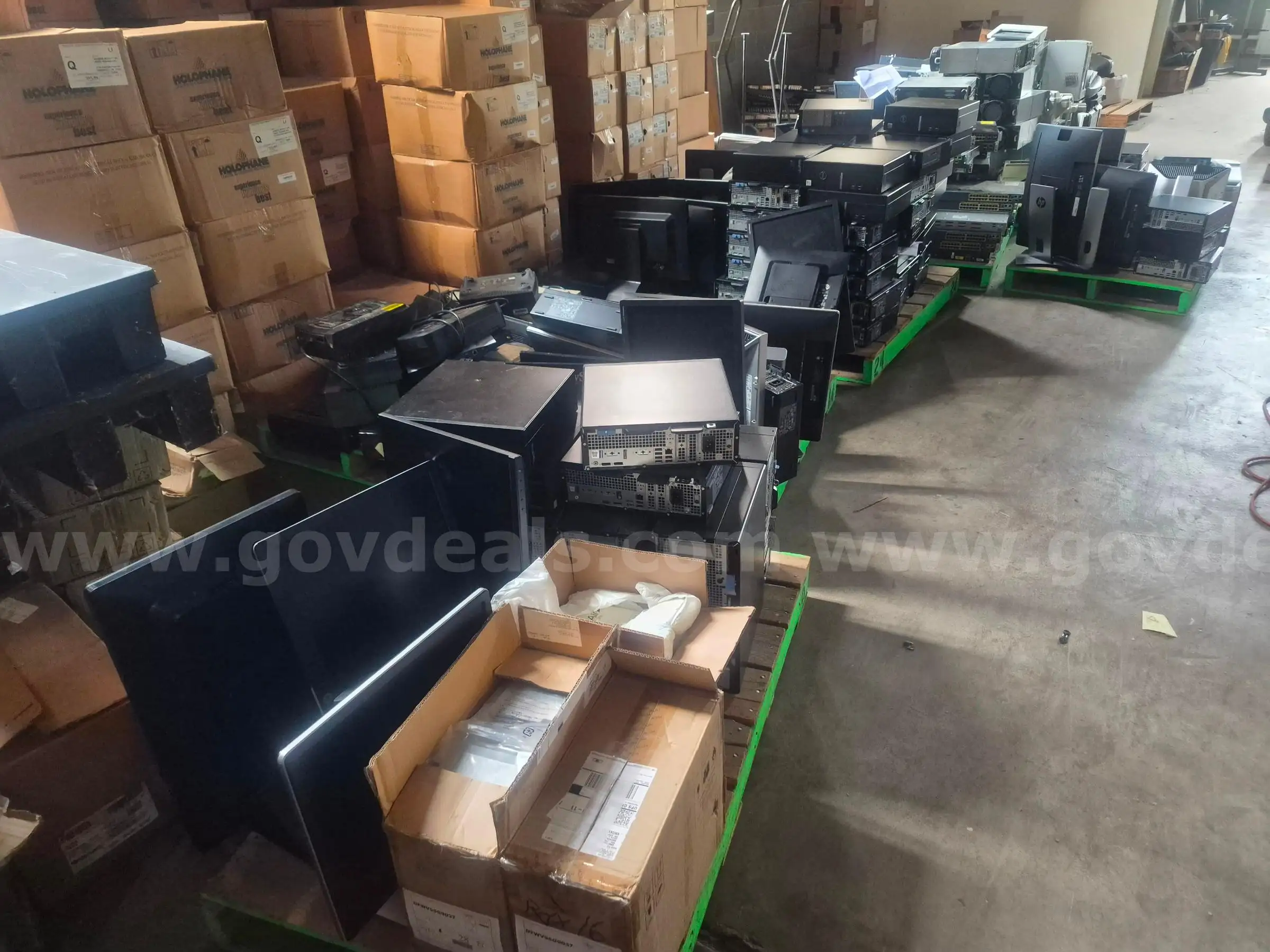 Lot of 12 Pallets of Computers Printers Equipment and More
