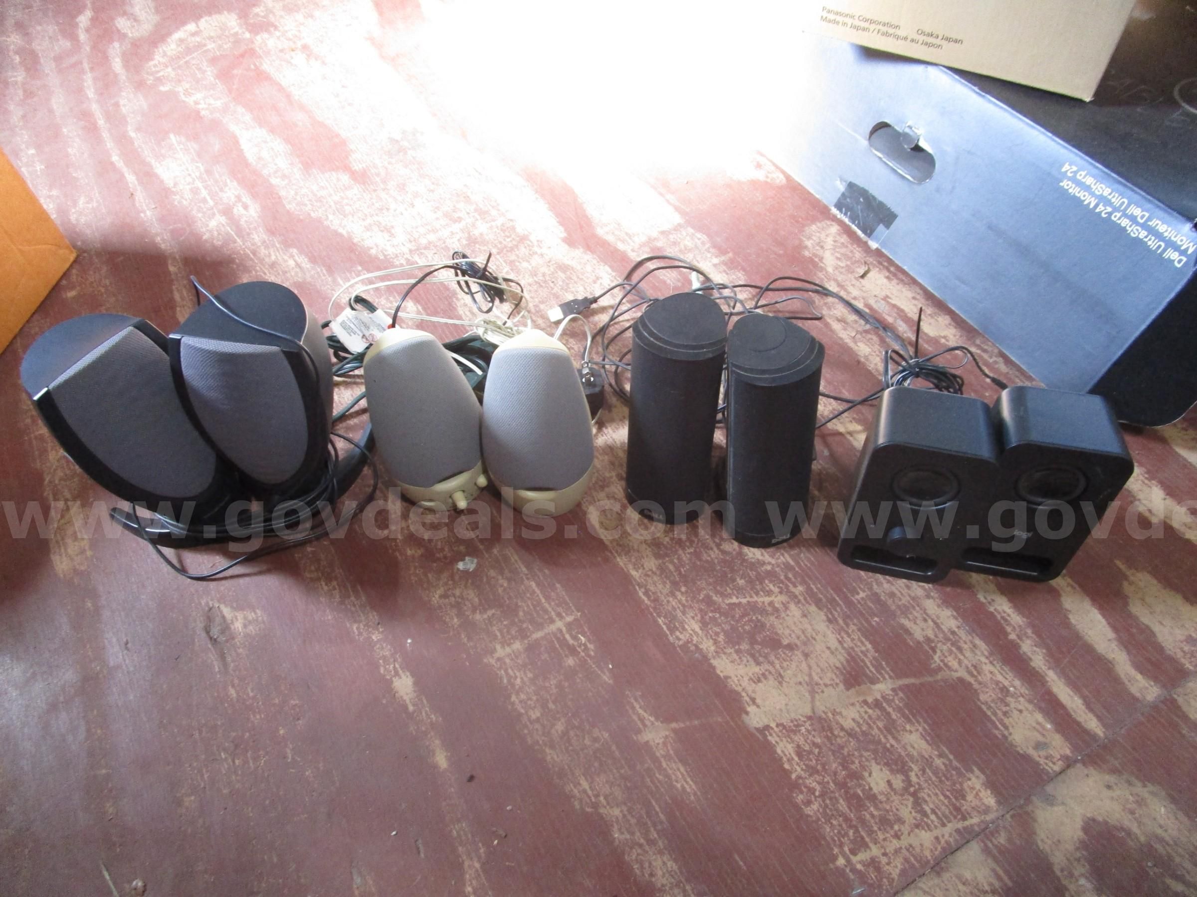 (4) USED PAIRS OF COMPUTER SPEAKERS