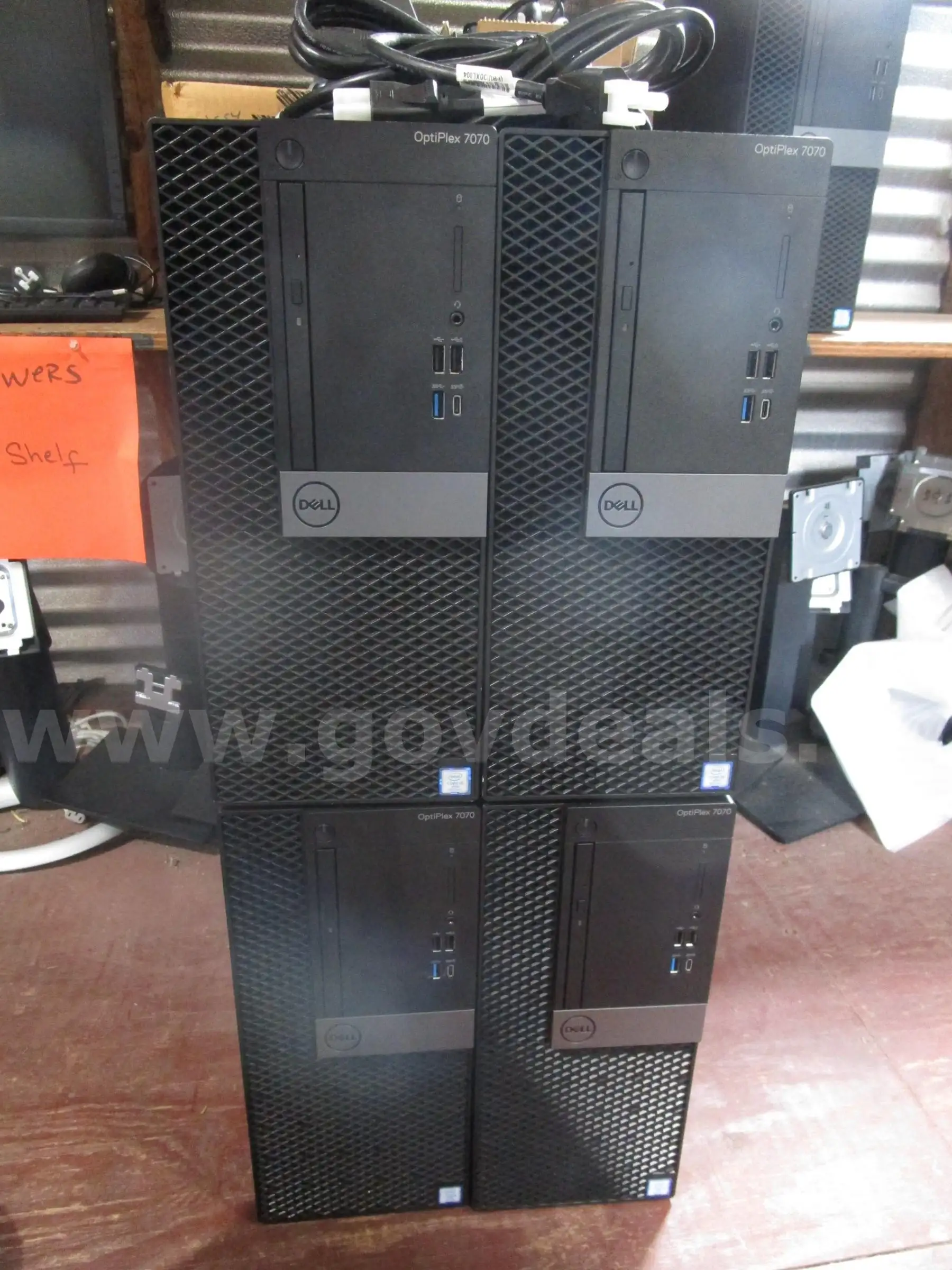 (4) USED DELL COMPUTER TOWERS OPTIPLEX 7070