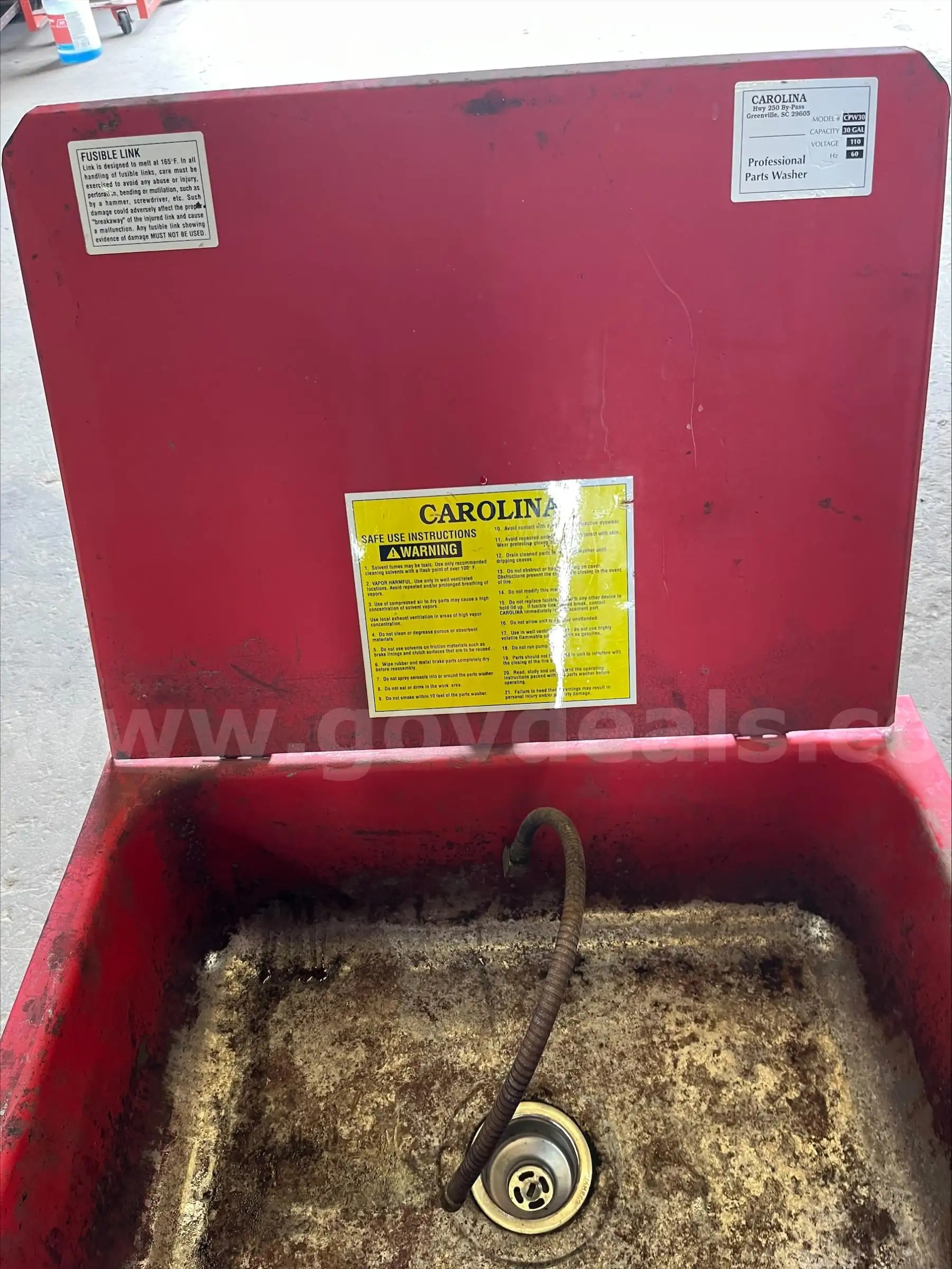 30 GALLON CAROLINA PARTS WASHER