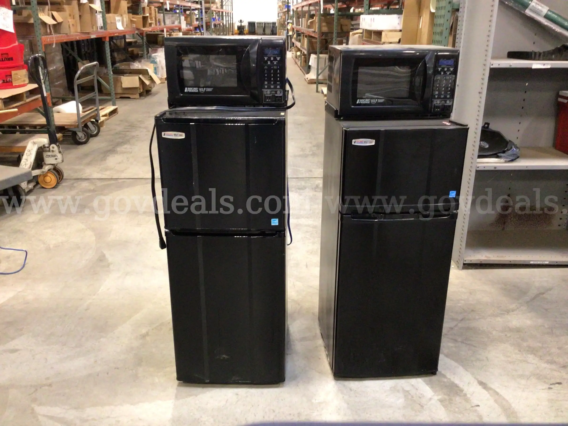 Lot of 2 Fridge Microwave Combos