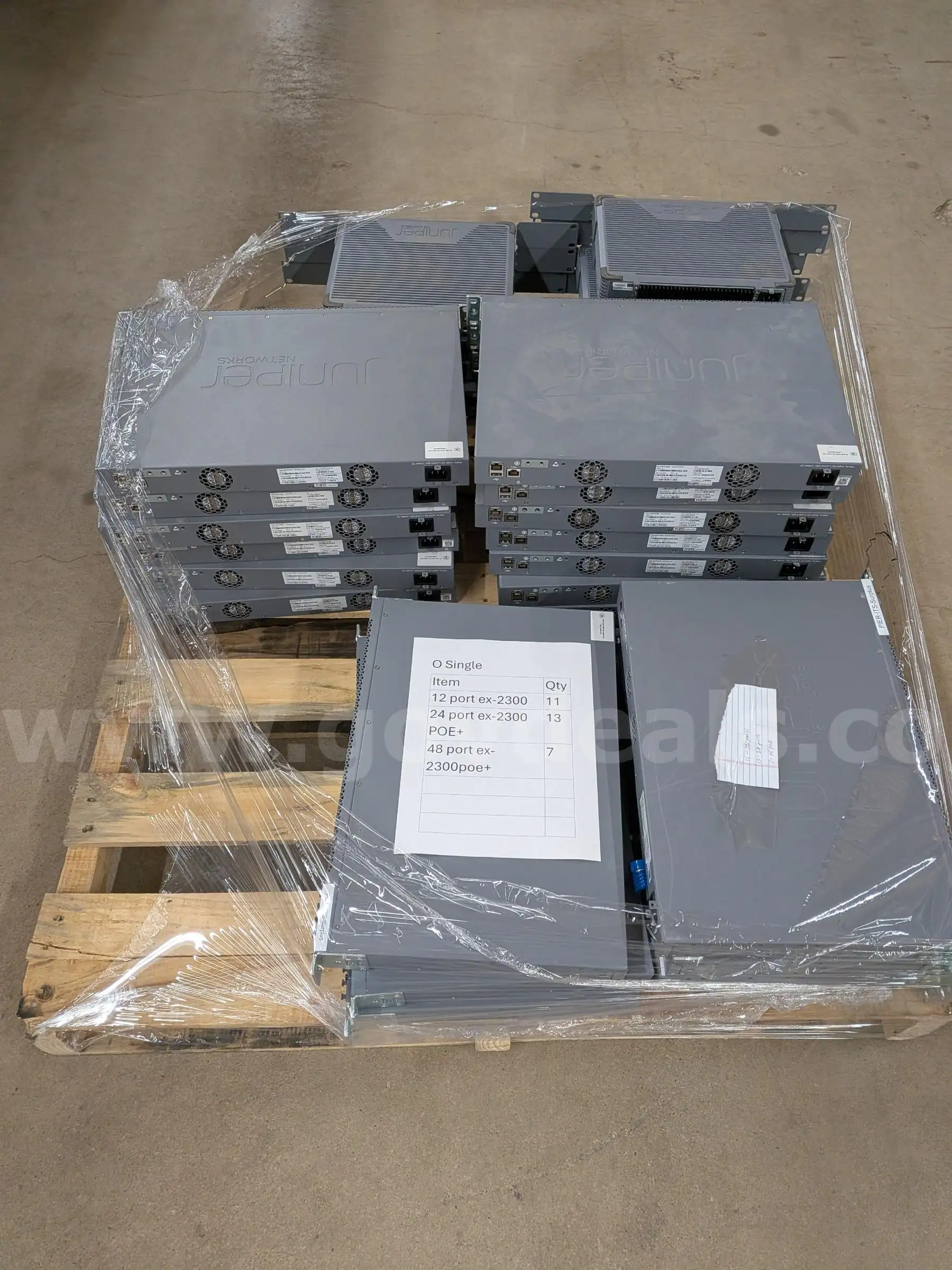 1 SINGLE PALLET SERVERS MARKED O