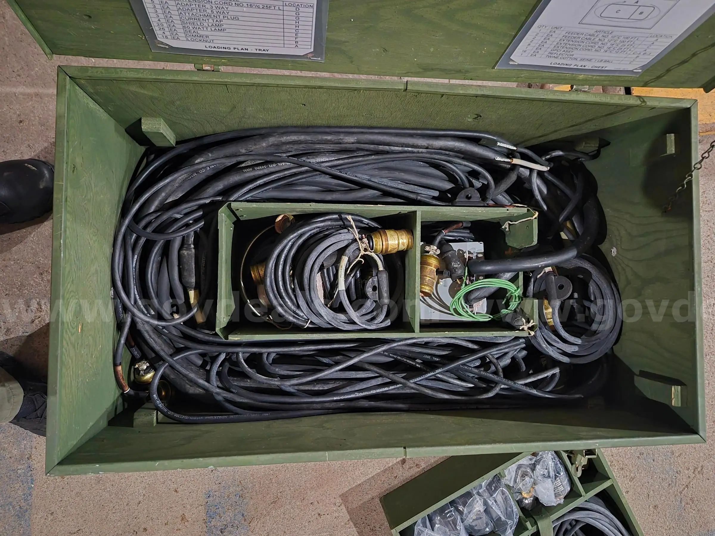 MILITARY ELECTRICAL LIGHTING SET WITH STORAGE CASE