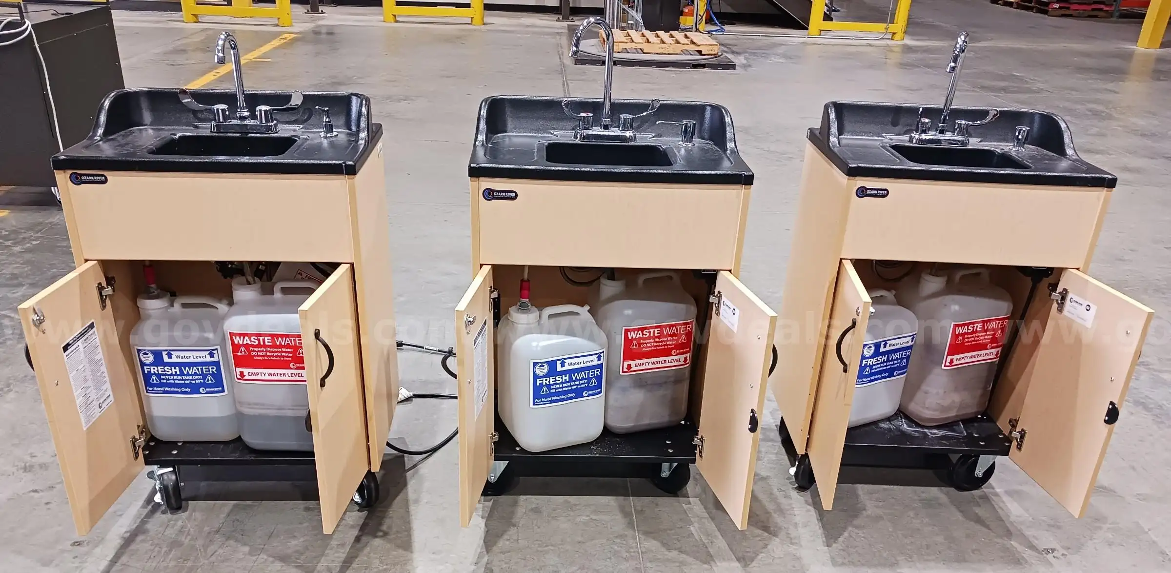 3- USED Portable Hot Water Hand Sink (SOLD AS IS).