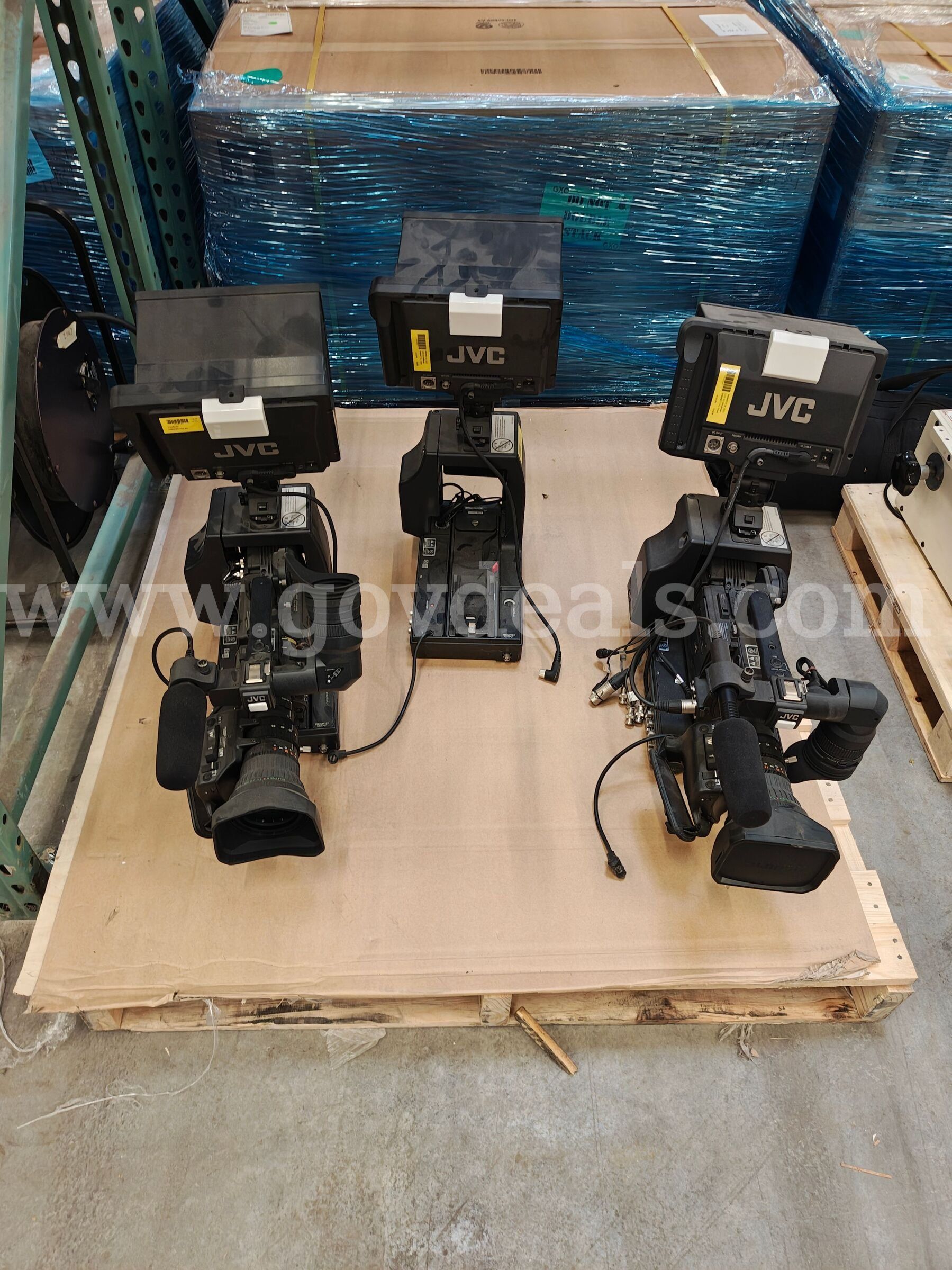 Two JVC GY-HD ProHD series Studio Cameras w Accessories