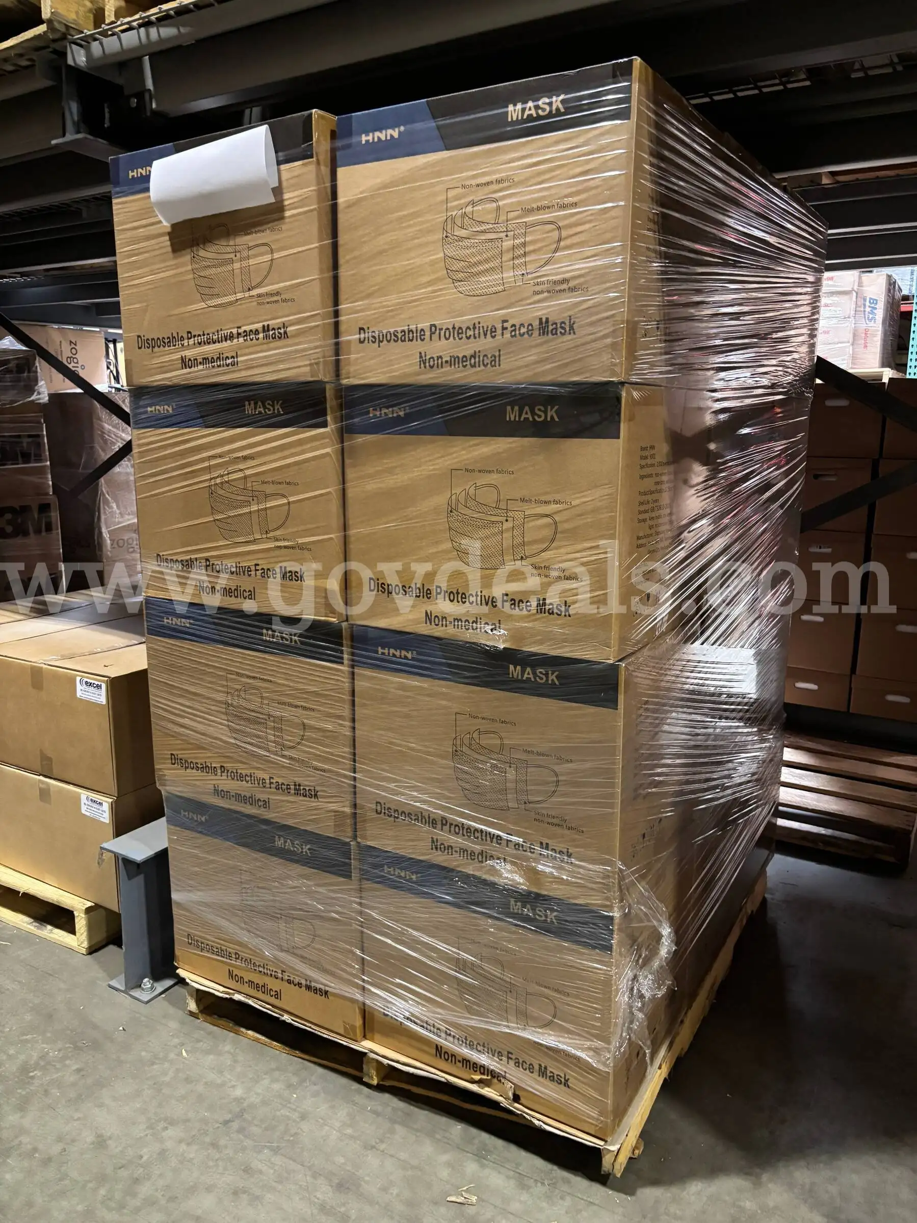 Pallet of HNN Masks | Model 9001 | Standard GB T32610-2016