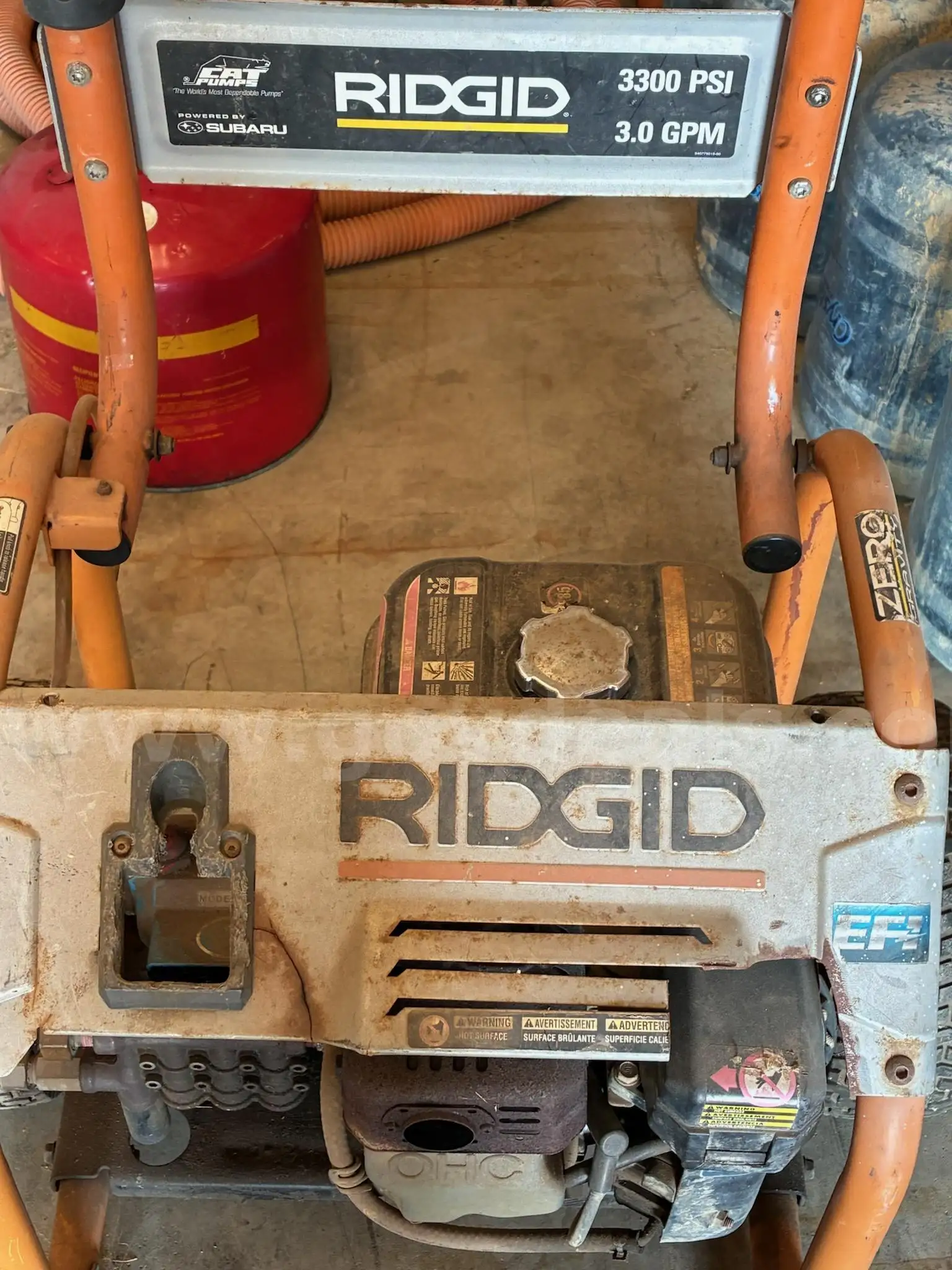 RIGID Pressure Washer-Subaru Engine 3300 PSI