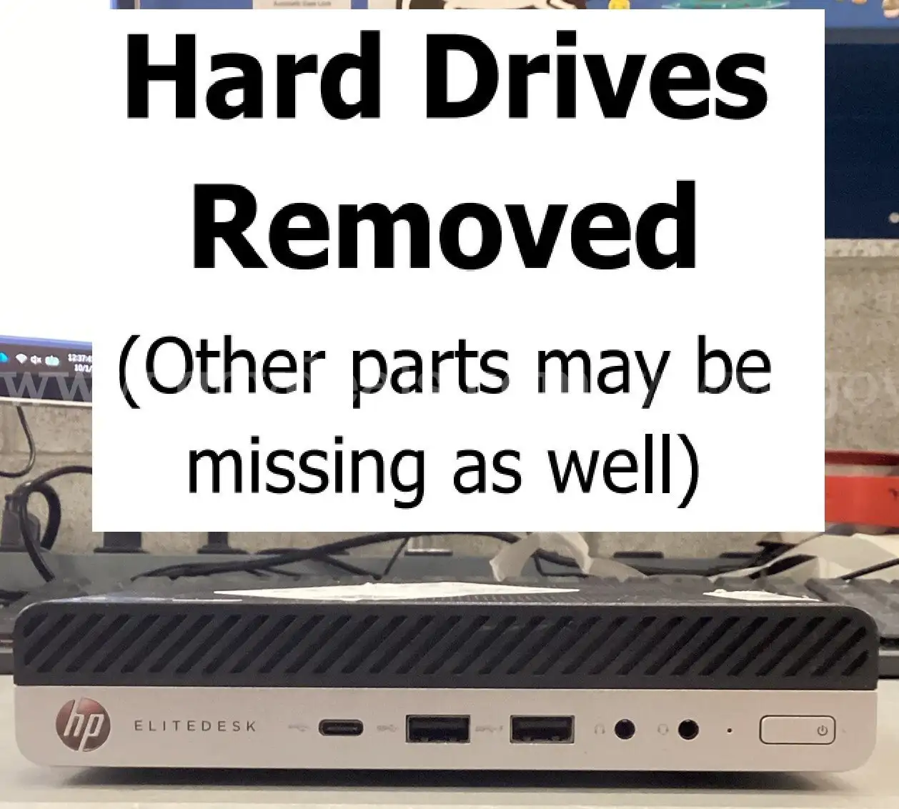Lot of 17 Computers HP EliteDesk G3 Mini (Hard Drives Removed) (429-27)