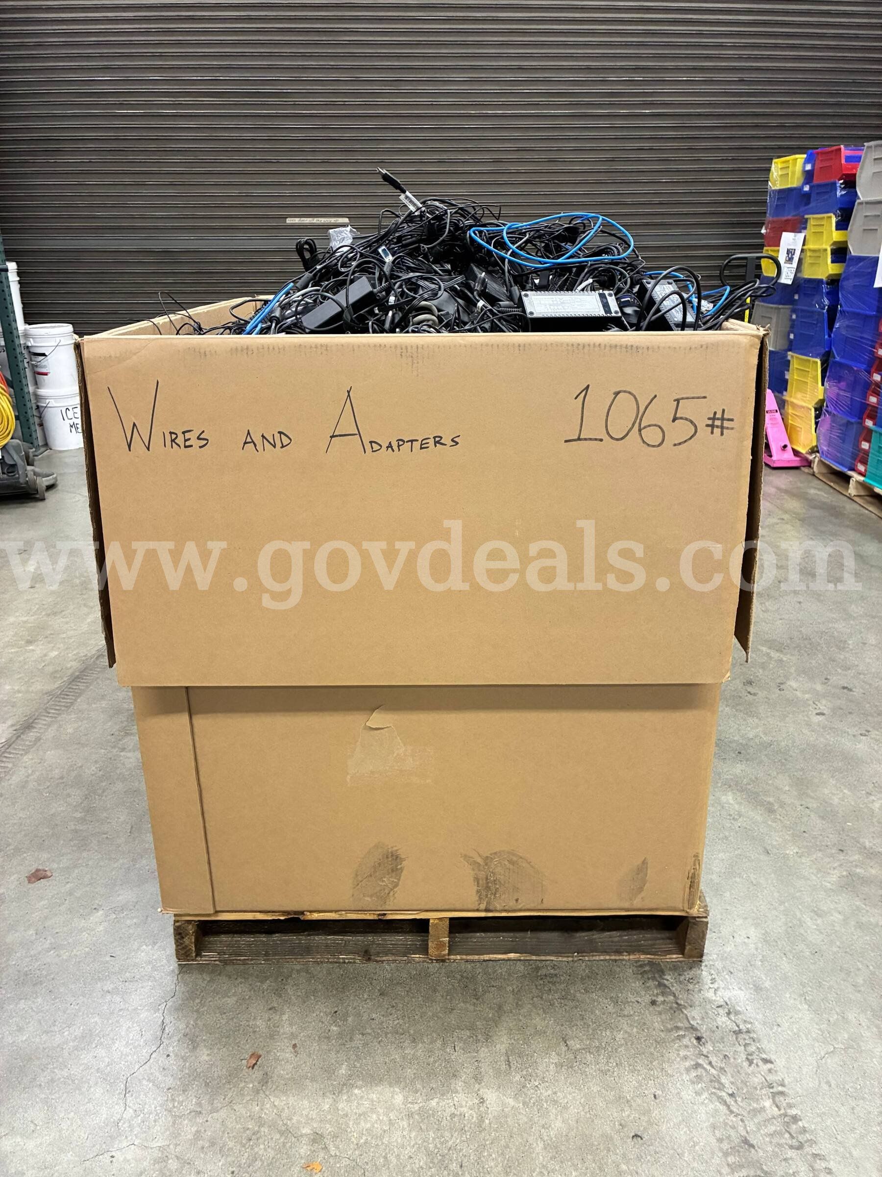 Gaylord of Misc. Wires and Power Adapters Gross Weight 1065 lbs. (432-17)