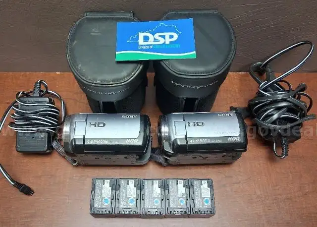 2 Sony HandyCams with Cases and 1 Complete Charger PRE-OWNED DS18689 99543 DSP