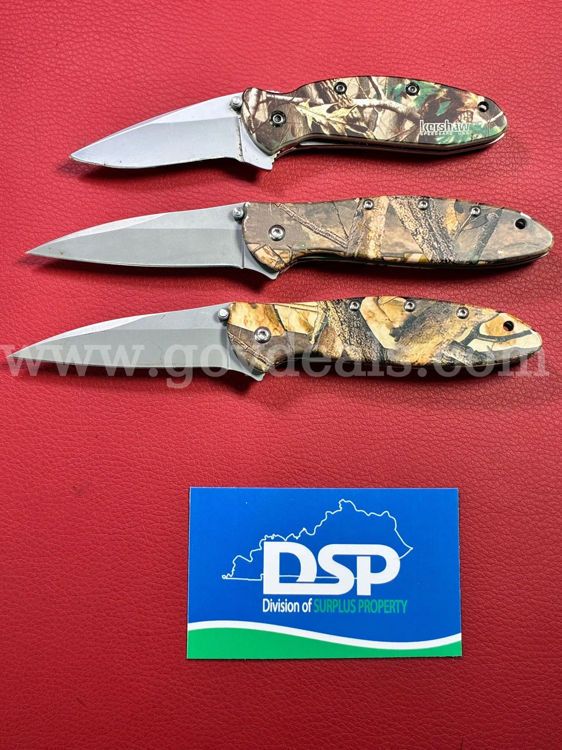 3 Kershaw Camo Knives PRE-OWNED DS18718 99646 TSA