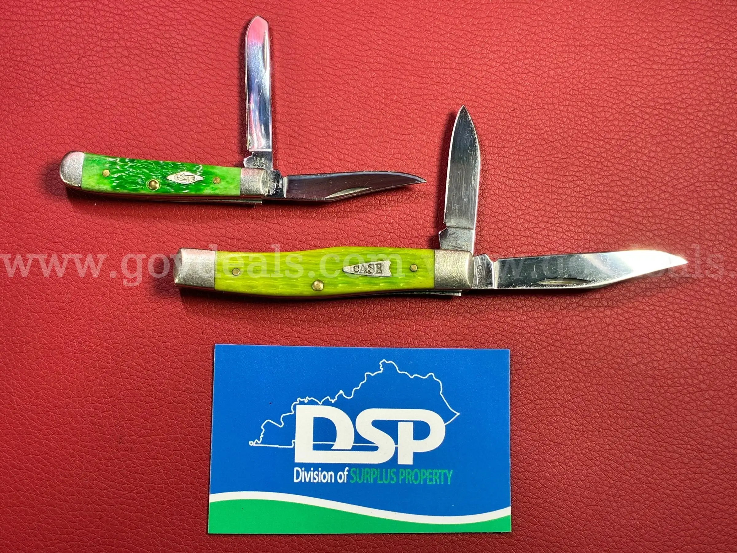 2 Case Bone Folding Knives PRE-OWNED DS18830 100208 TSA