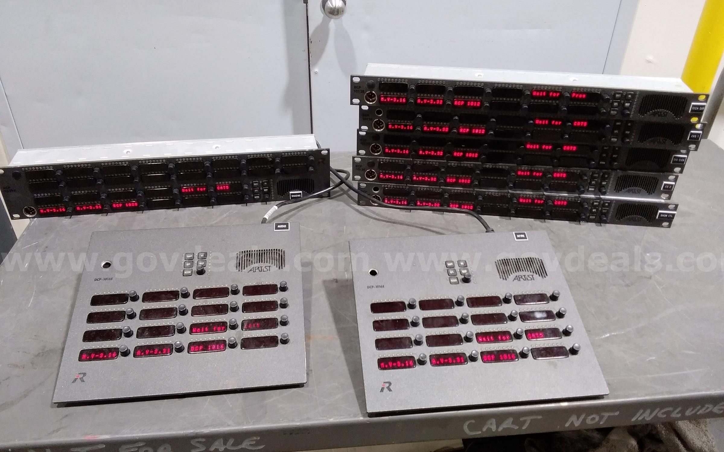 Lot of (8) Riedel intercom panel for artist system