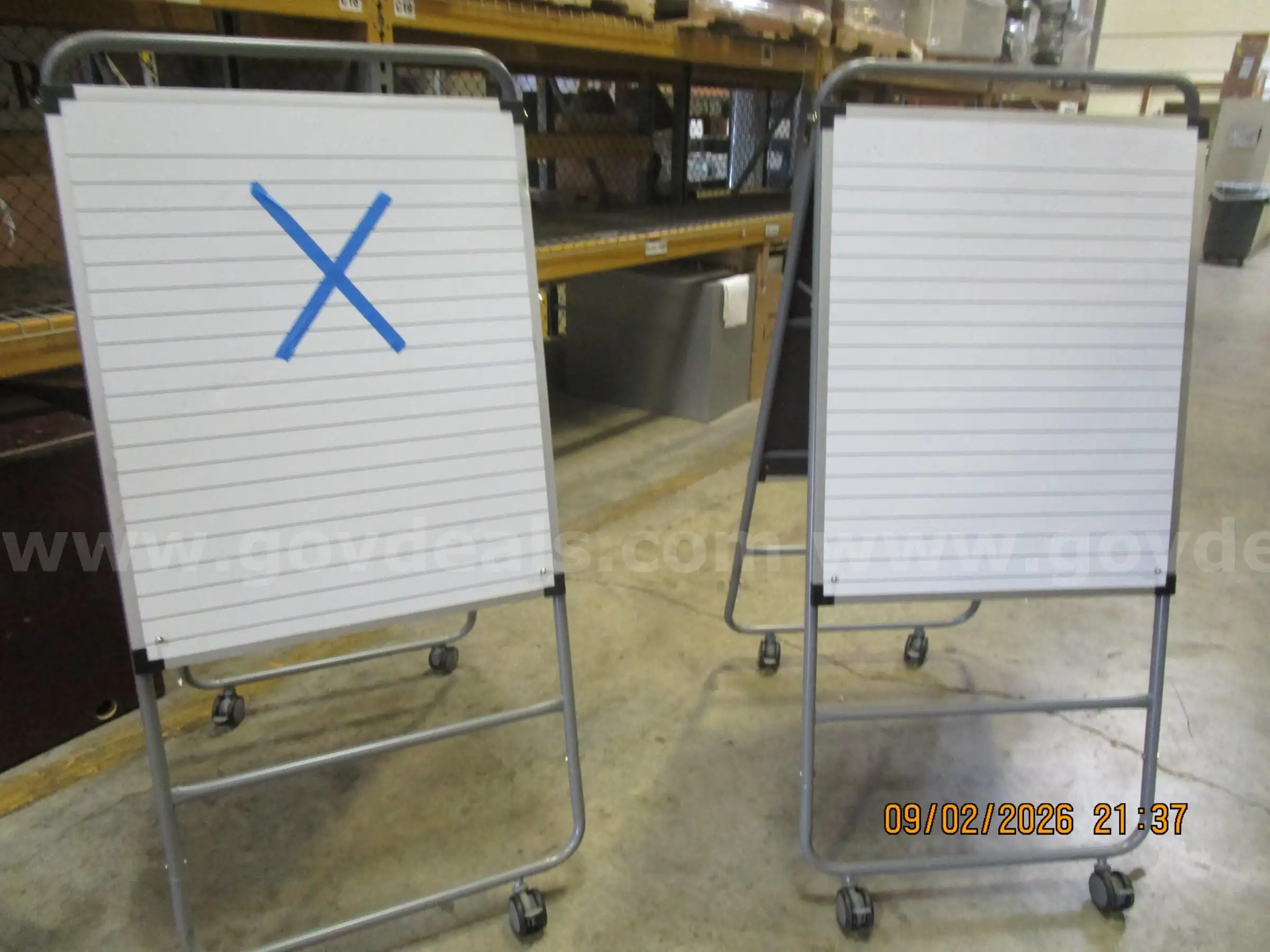 Magnetic Whiteboard W Wheels 29 x 62 Qty 2