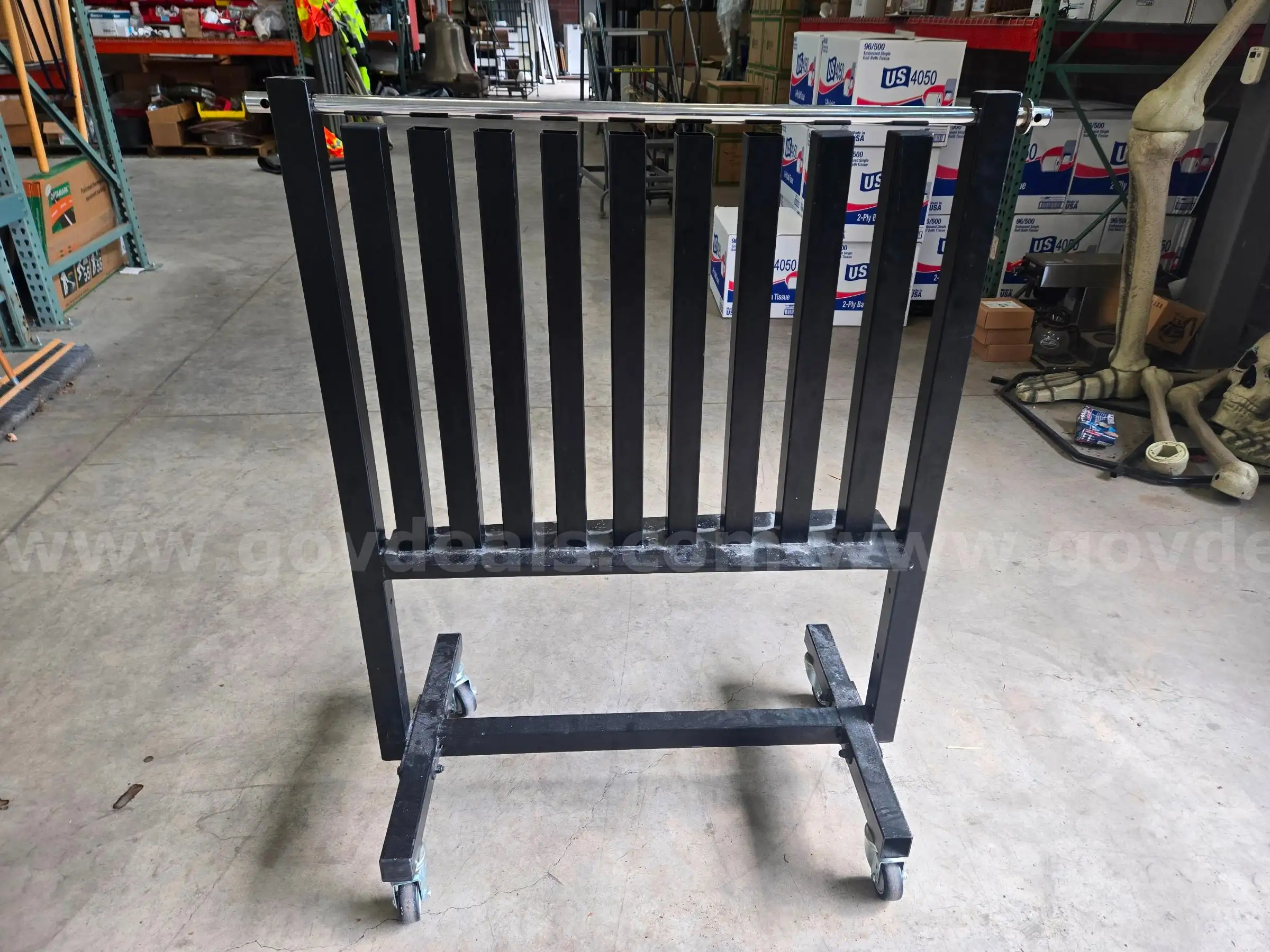 10-Slot Dumb Bell Rack w castor wheels- USED