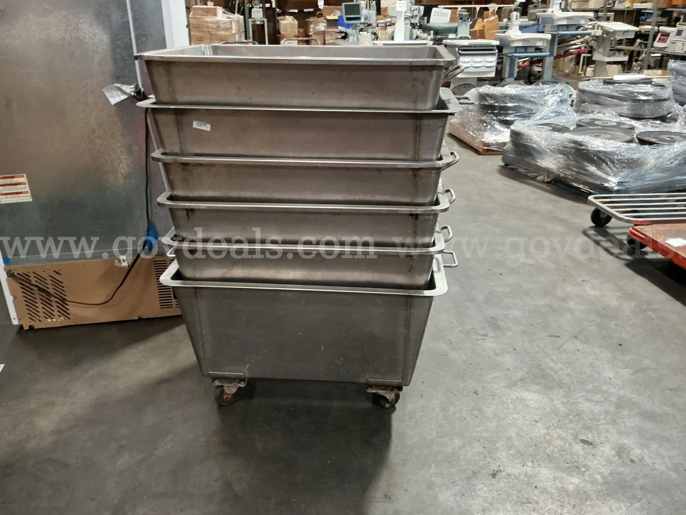 6 - Aluminum Rolling Tubs