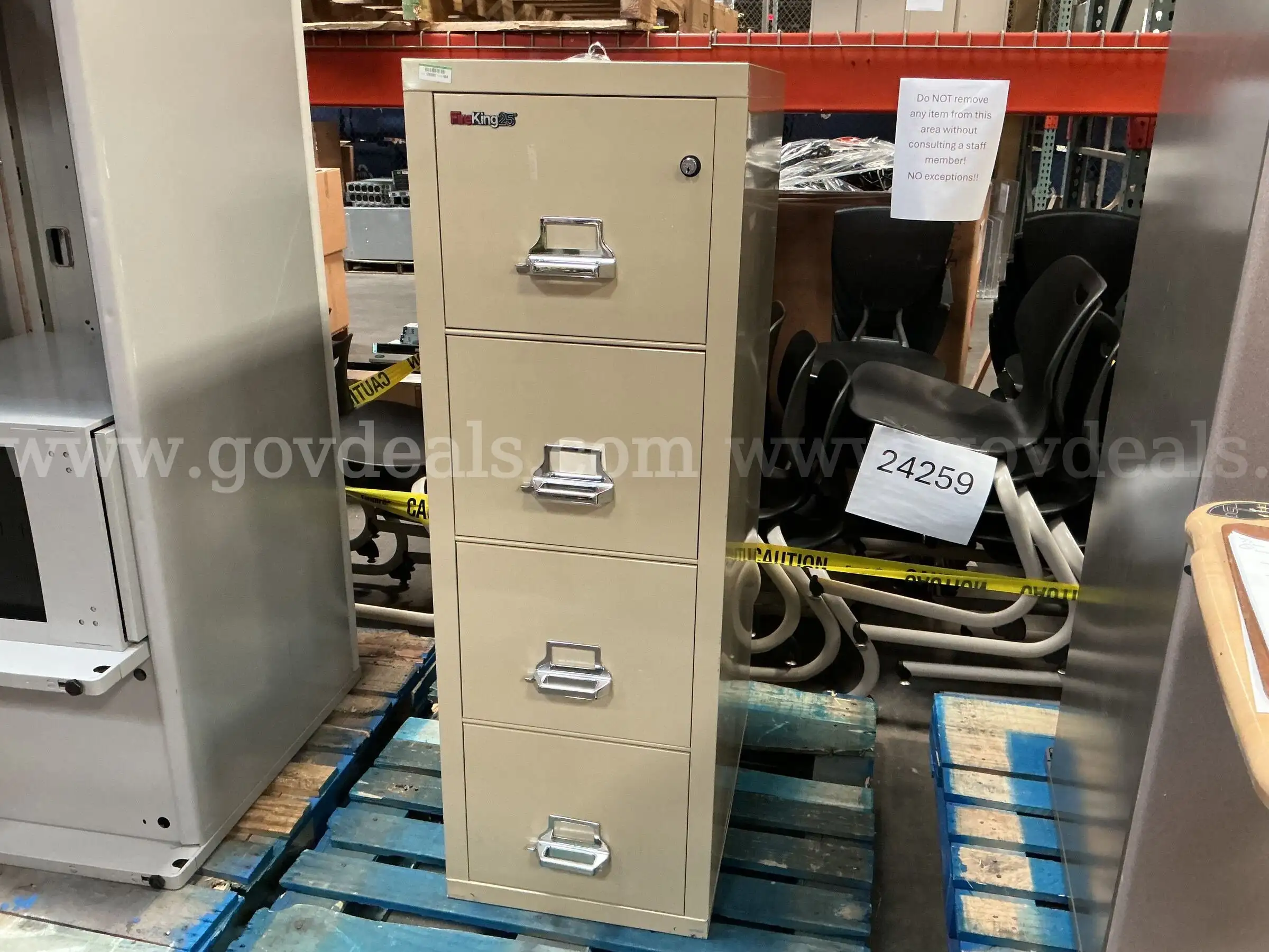 Fire King 4 - Drawer Vertical Filing Cabinet.