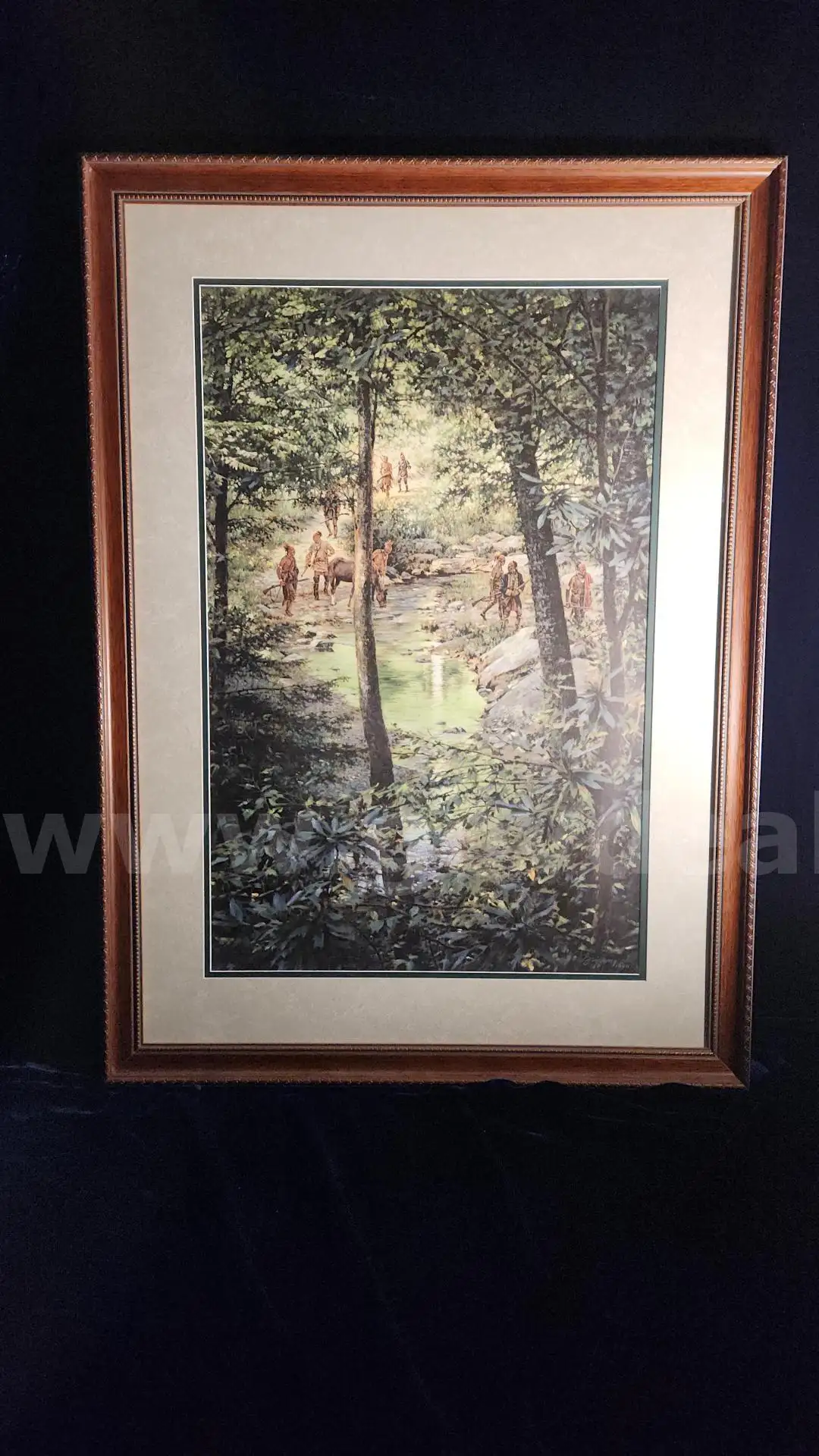 Robert Griffing signed framed litho On the Great Trail