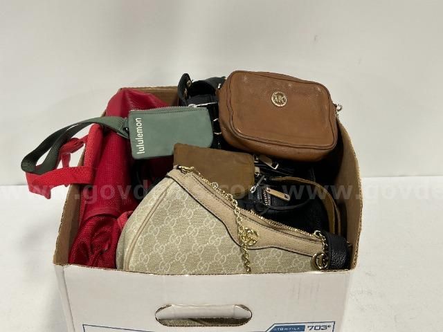 Box of Handbags Purses & Wallets