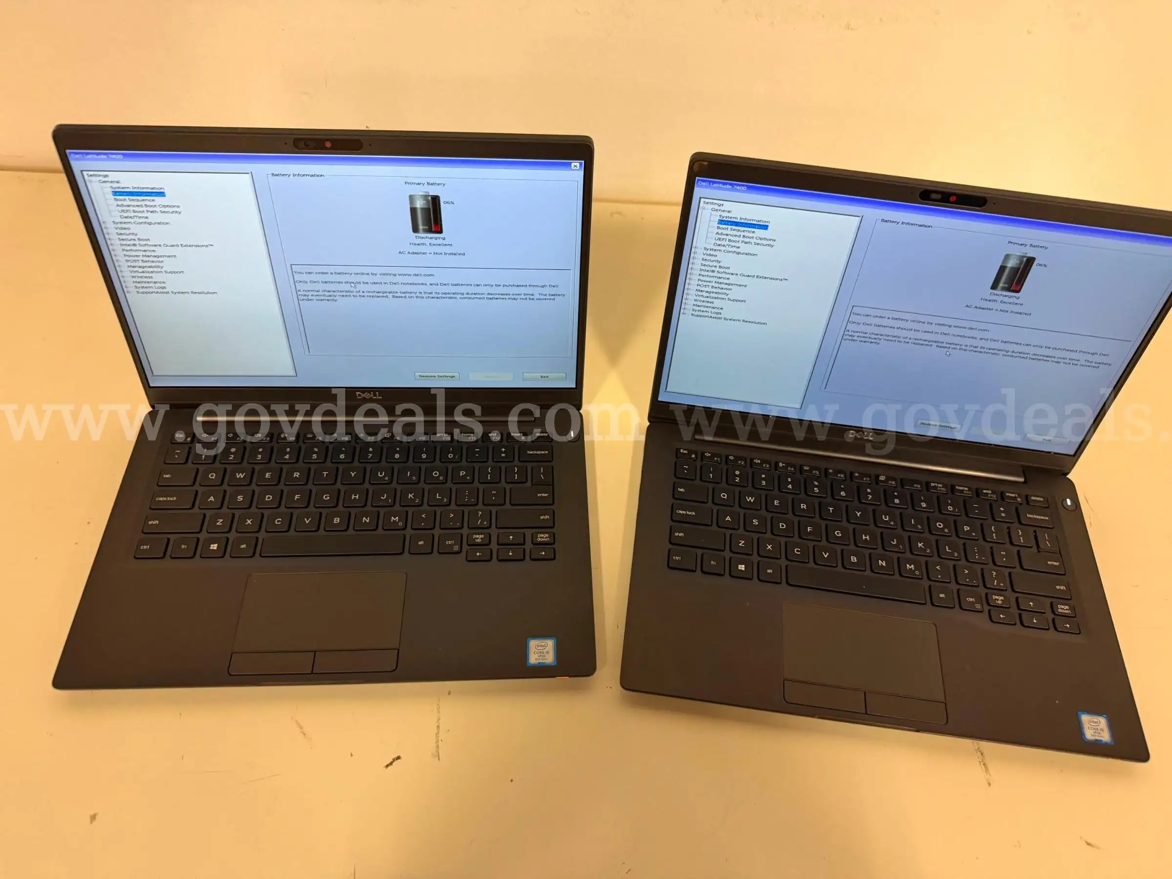Lot of 2 Dell Latitude 7400 Laptops