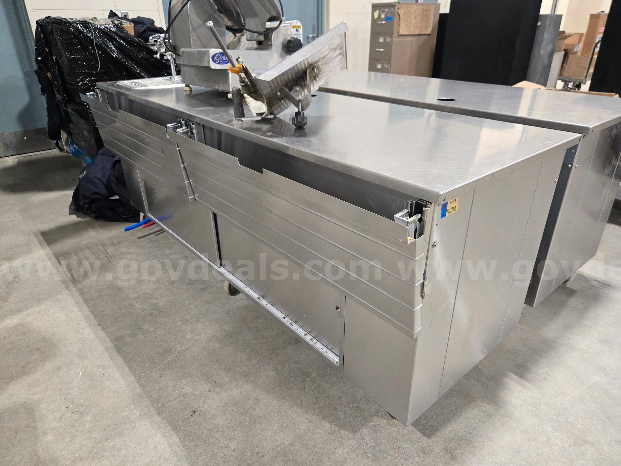Stainless Steel Prep Table w Meat Slicer (Anchorage AK)