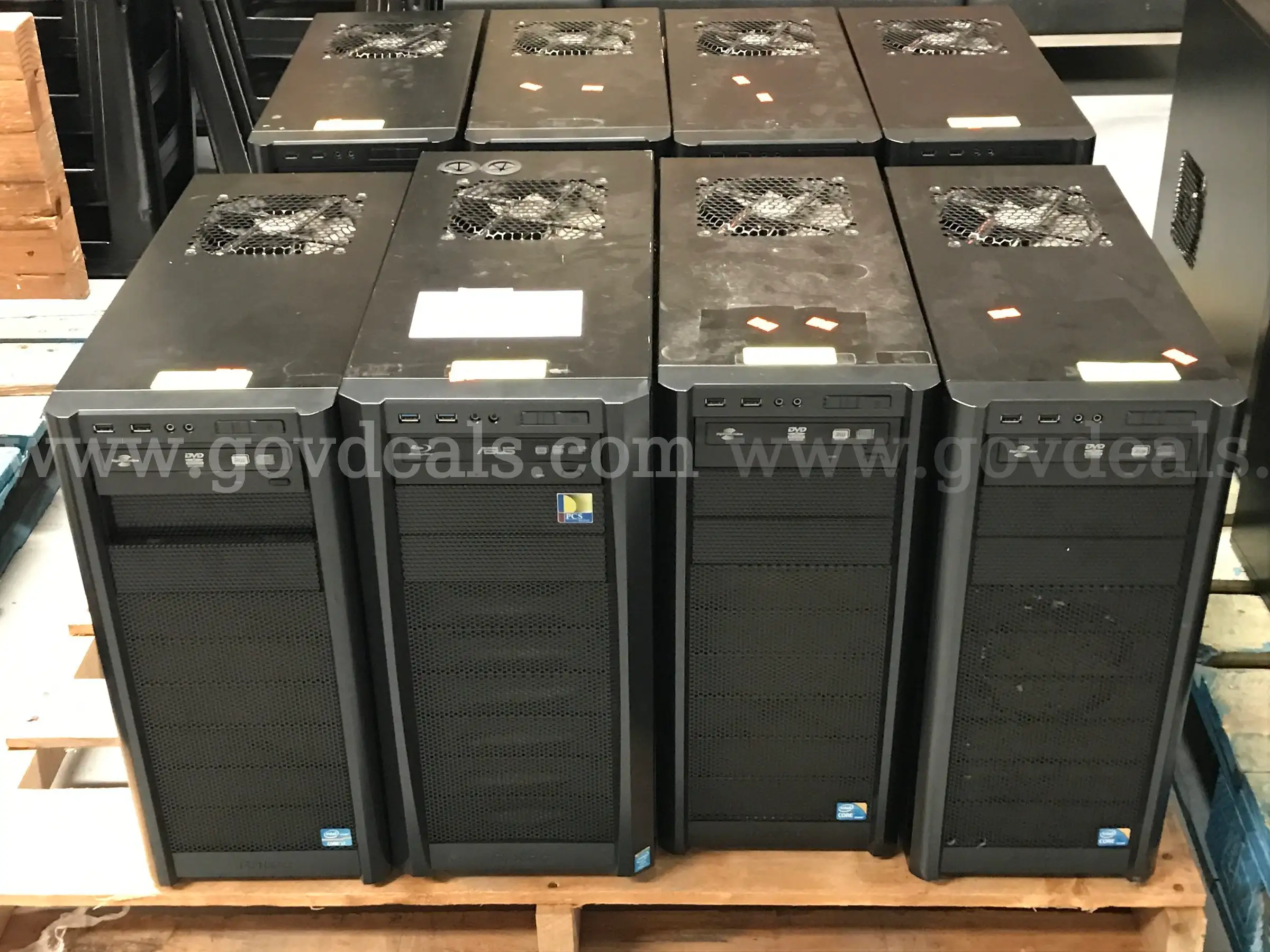 8 Assorted Towers **NO HDD SSD 2 w No Internal Power Supplies