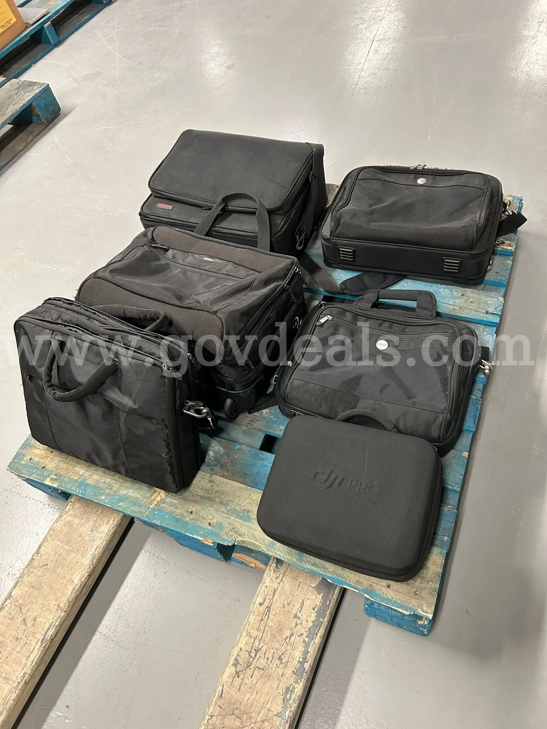 pallet of assorted empty bags