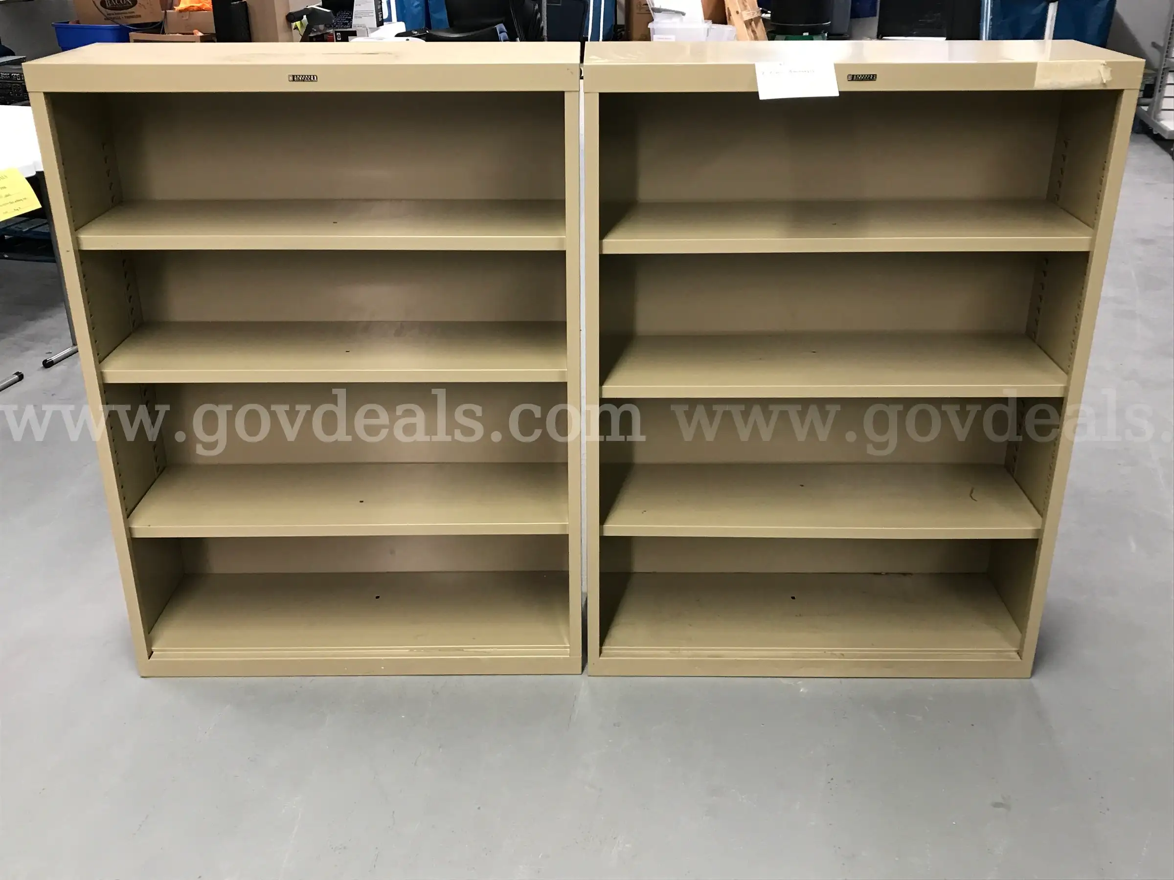 2 Metal Bookcases