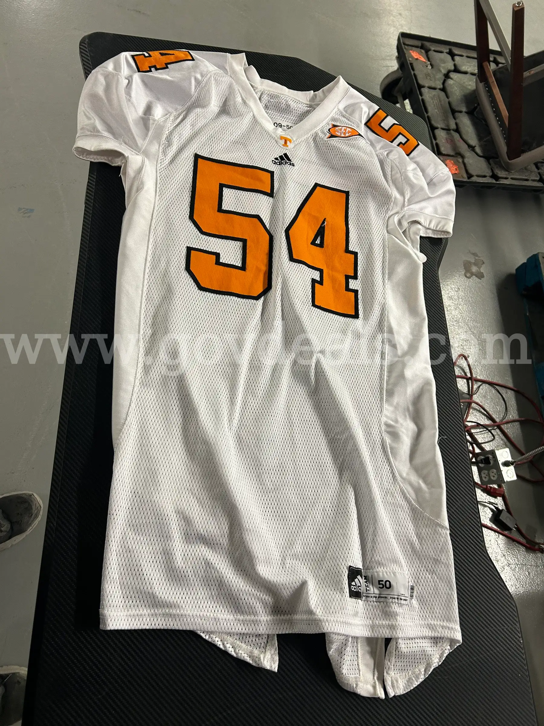 Used Football Jersey--White #54