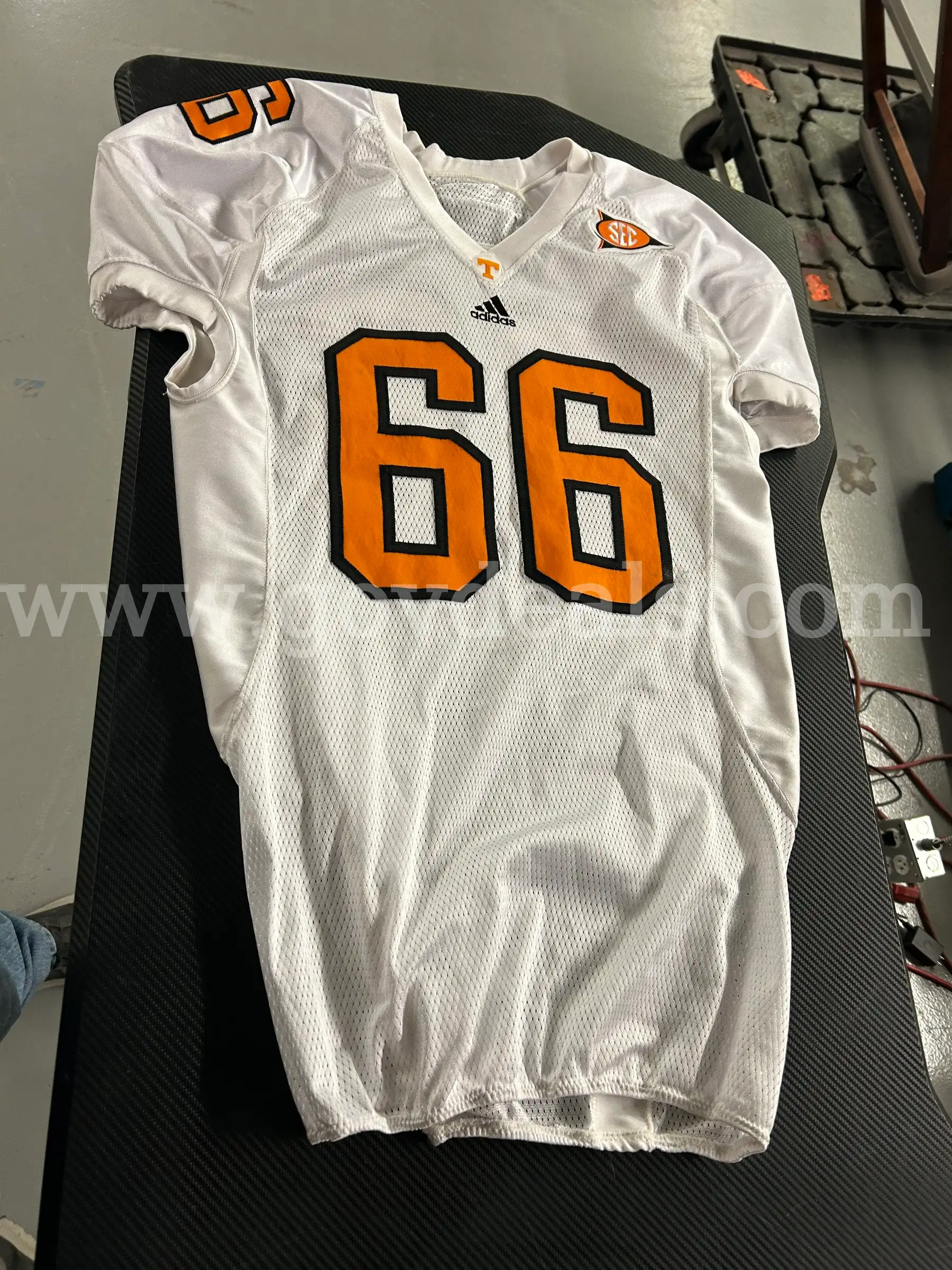 Used Football Jersey--White #66