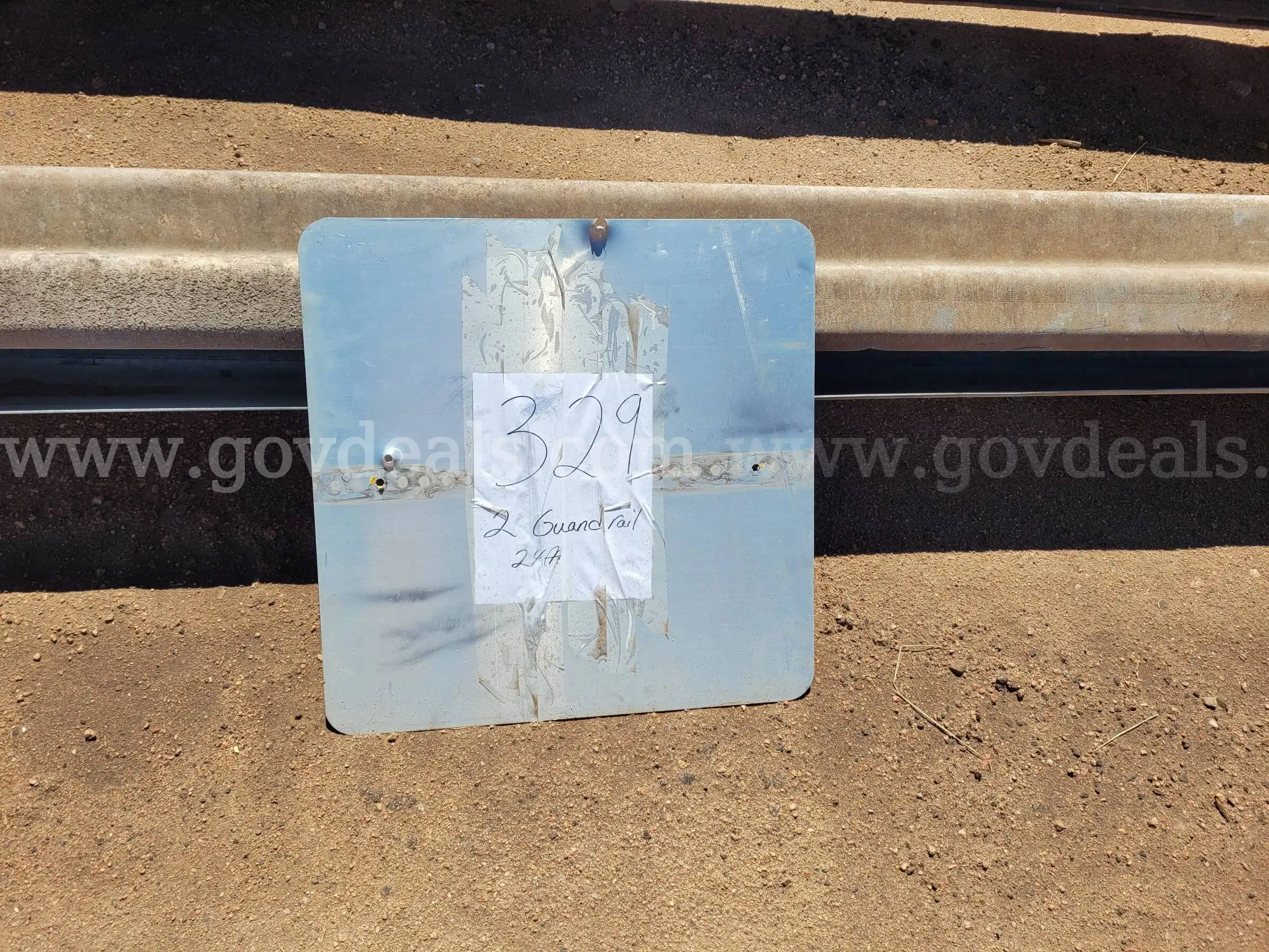 Lot of 2 Steel Guard Rails Approximately 20 Feet Long Each