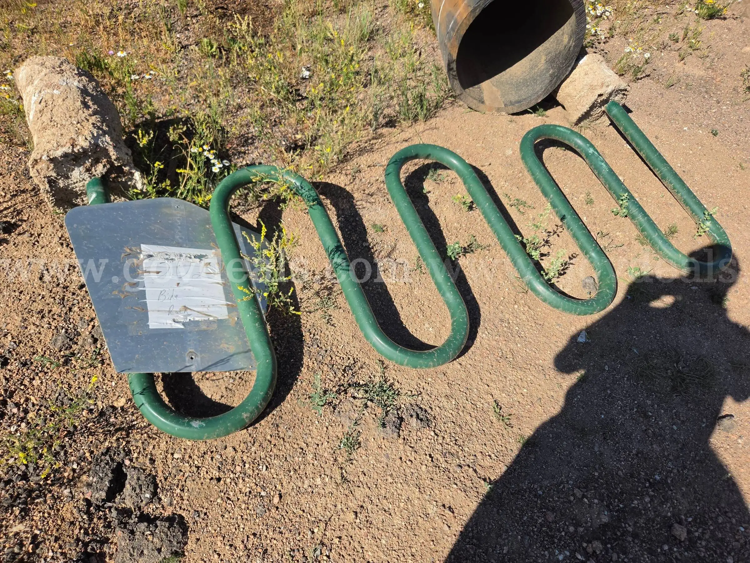 Commercial Outdoor Steel Bicycle Rack with Concrete Mount