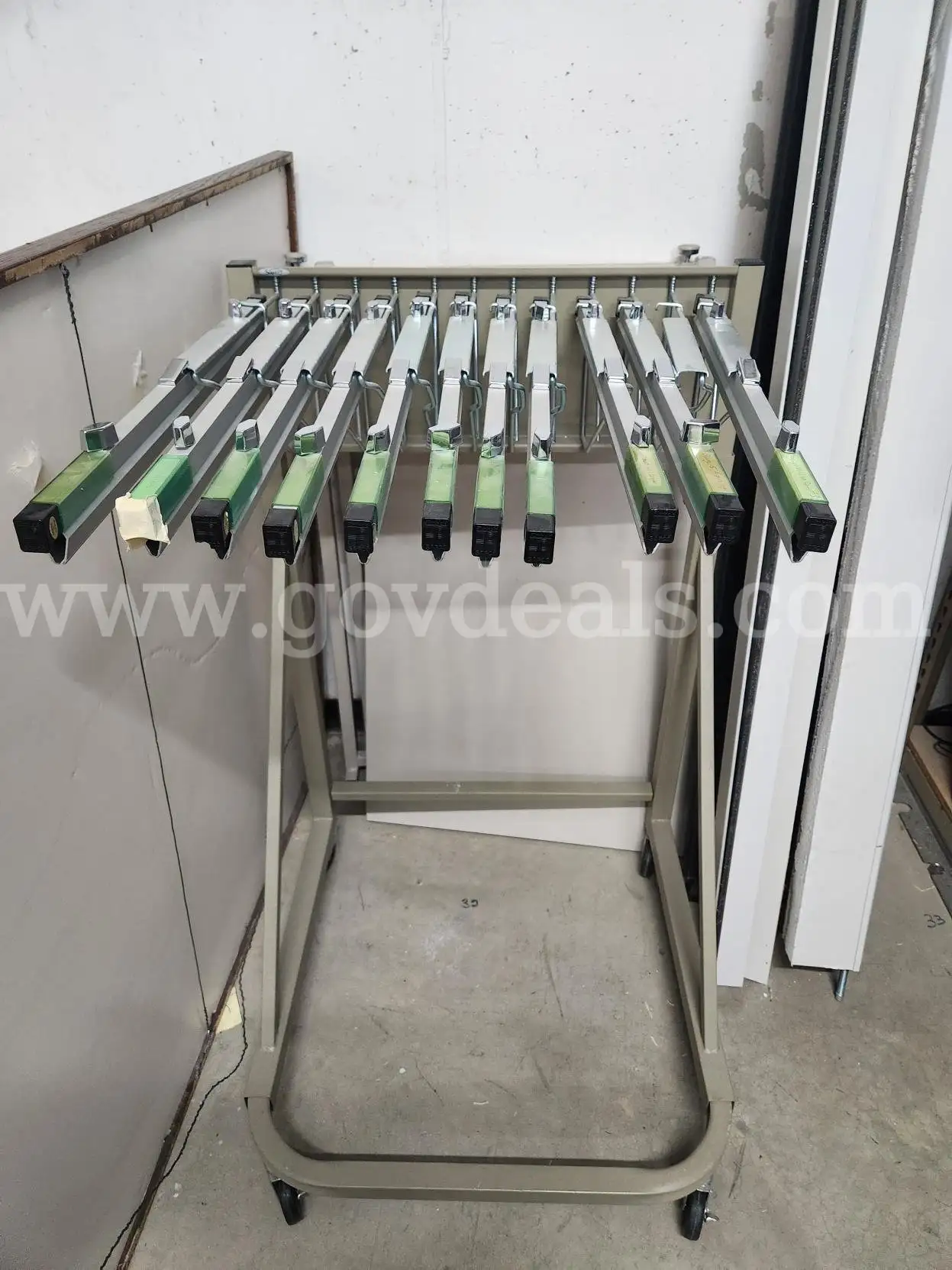 Lot of 4 Rolling Map Storage Racks & Carts 1 Hanging Map Rack & 3 Map Carts