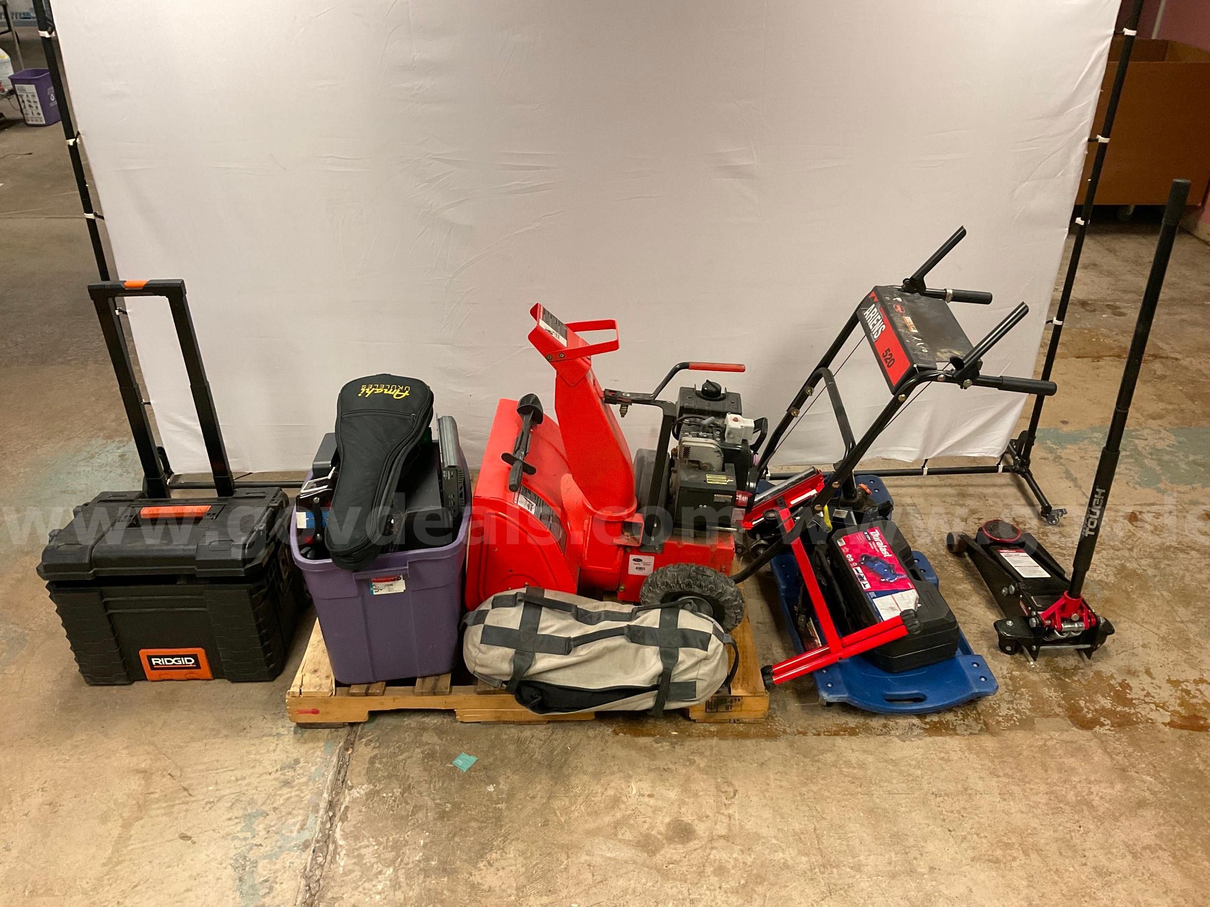 Lot of Media Music Tools & Misc. Items Including Ariens 520 Snow Thrower