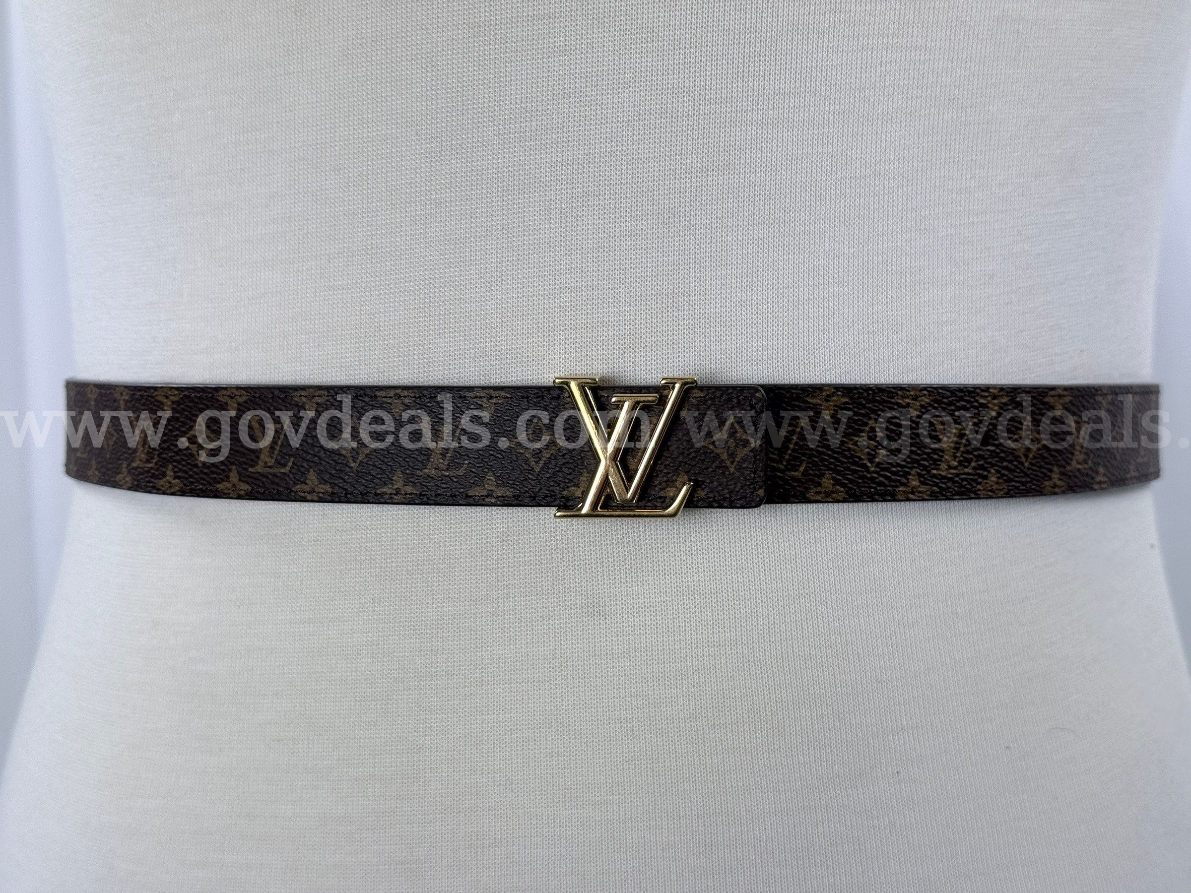 Louis Vuitton Brown Monogram Belt Size 90 36