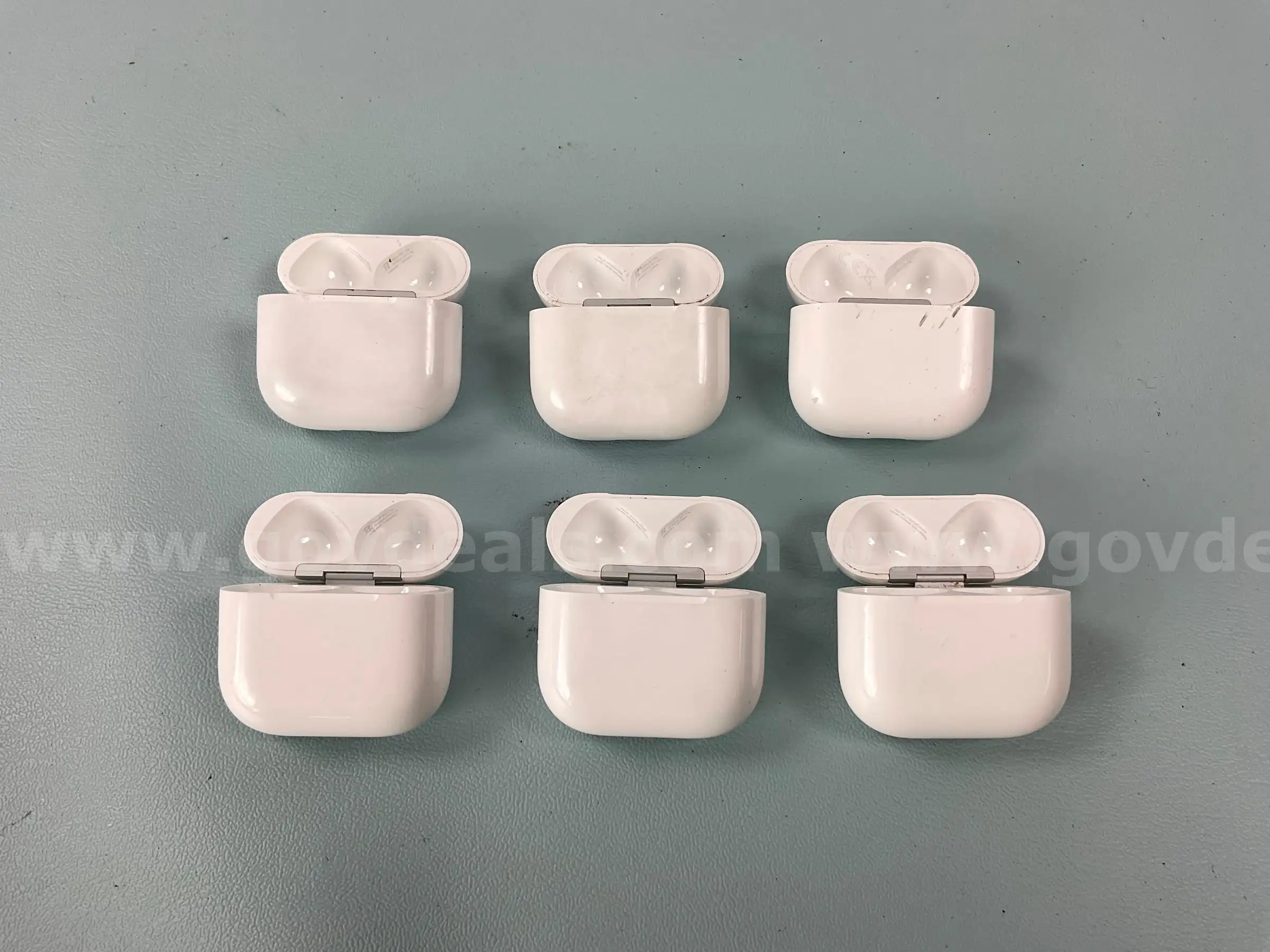 6 - EMPTY Apple AirPods Gen 4 Charging Cases Model A3058 (Untested)