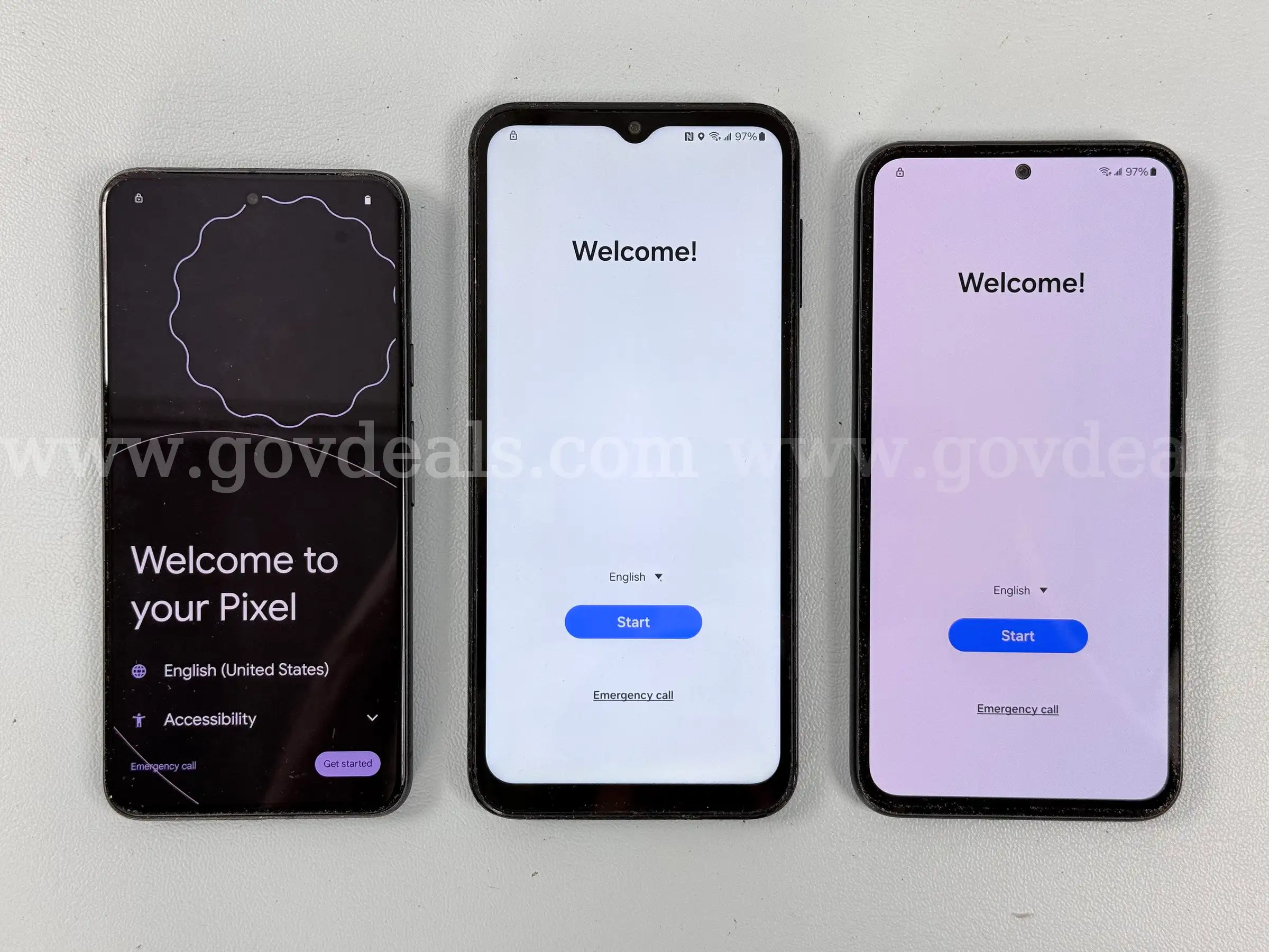 3 - Cellphones (User Locked All Power On) 2 - Samsung and 1 - Google