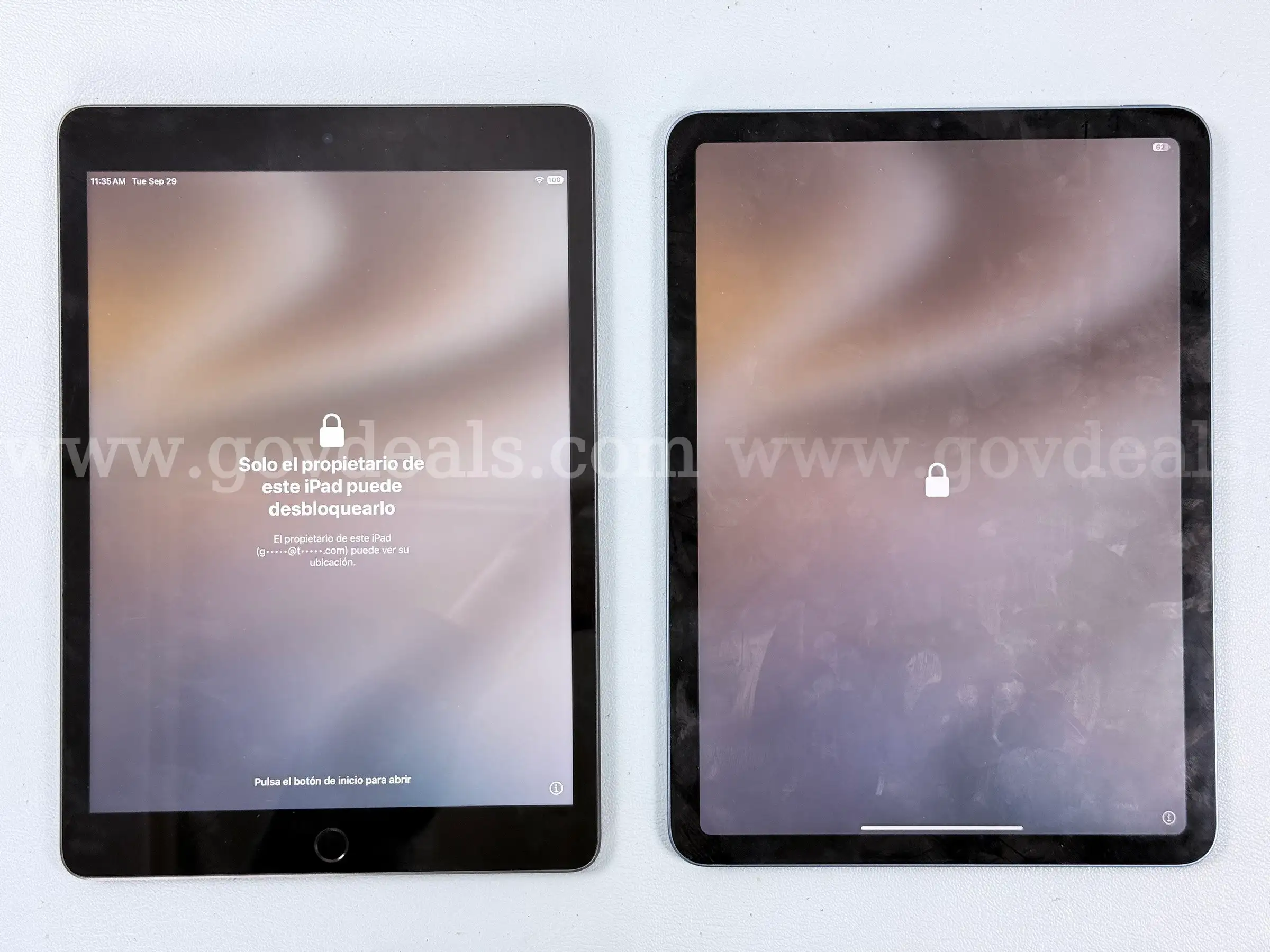 2 - Apple iPads (User Locked Both Power On)