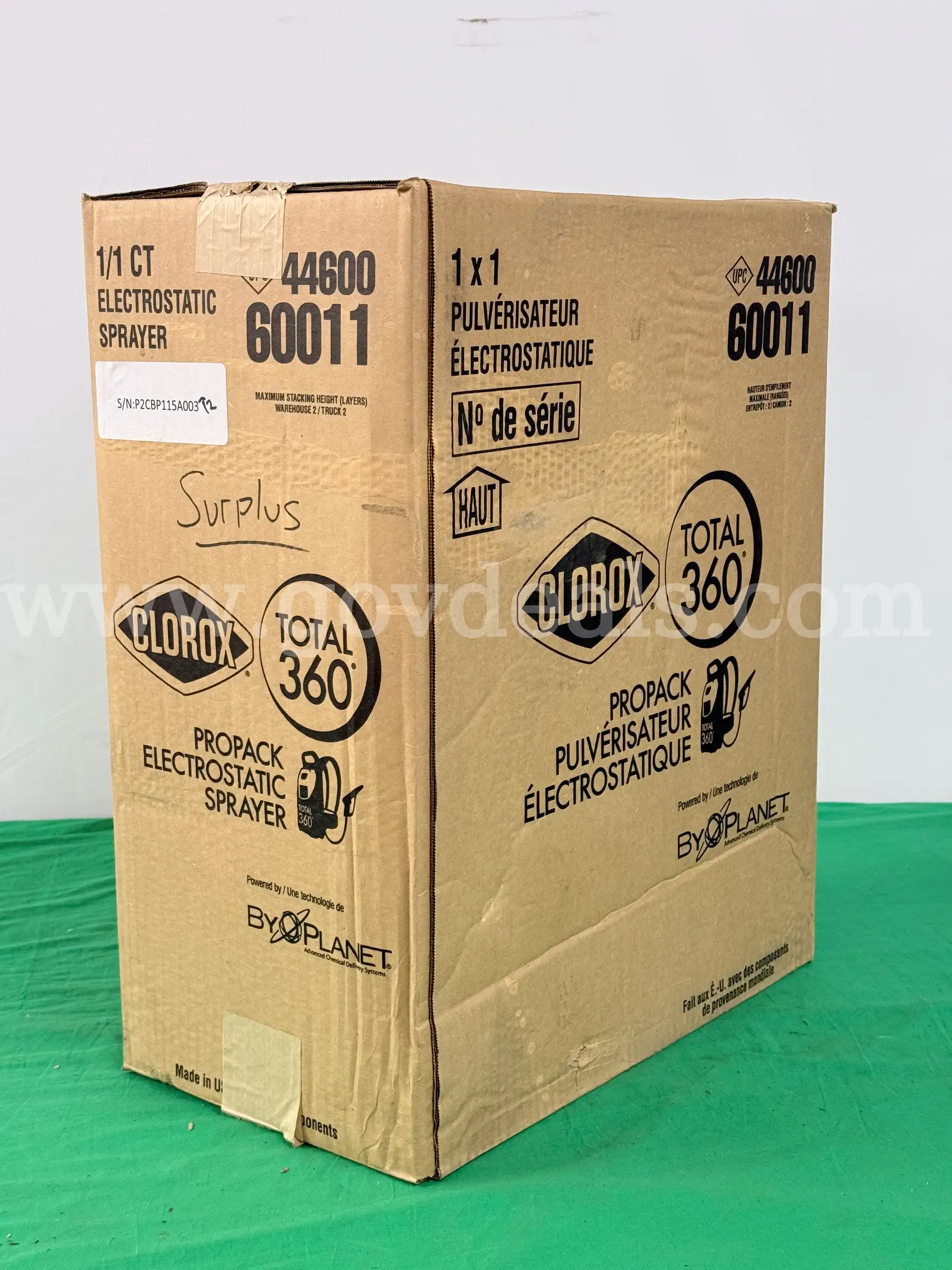 Clorox Propack Electrostatic Sprayer with Box Model 4460060011