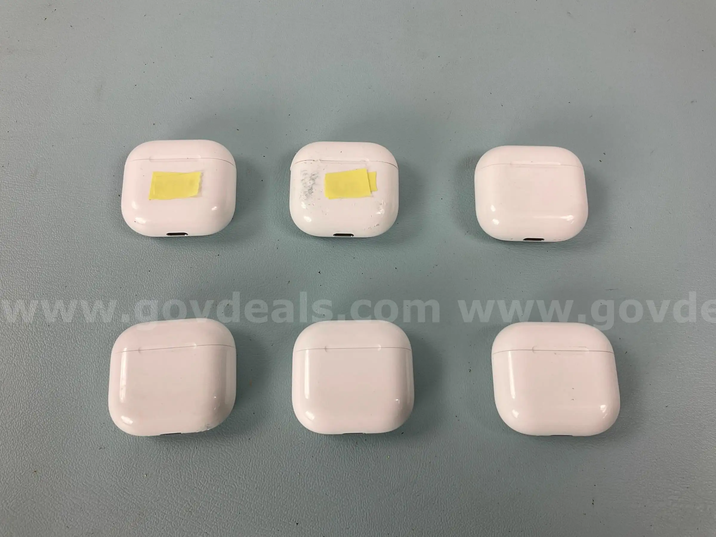 6 - EMPTY Apple AirPods Gen 4 Charging Case Models 3 - A3059 & 3 - A3058 (Untested)