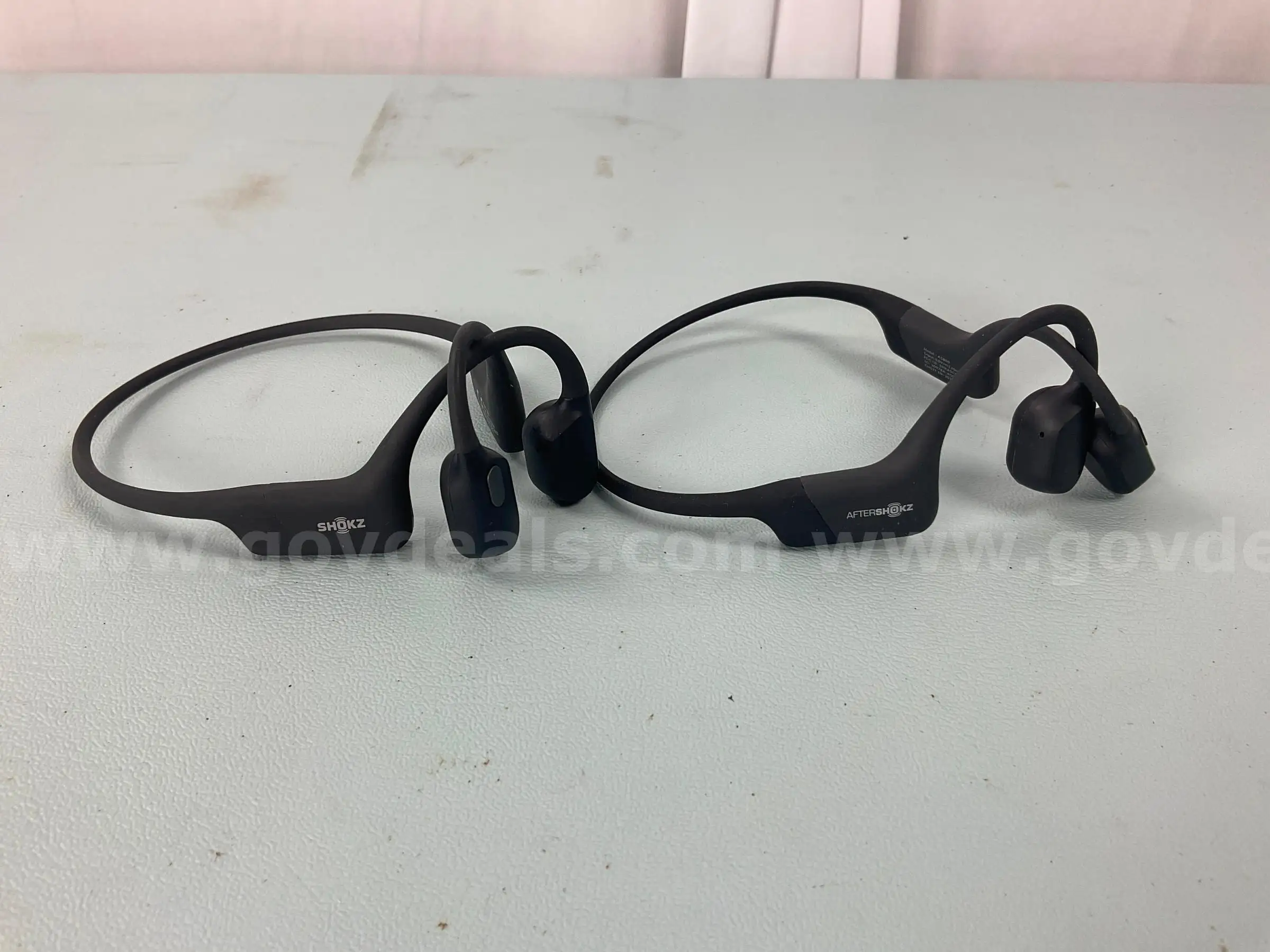 2 - AfterShokz Shokz Bluetooth Wireless Headphones Models S803 & AS800 (Both Power On)