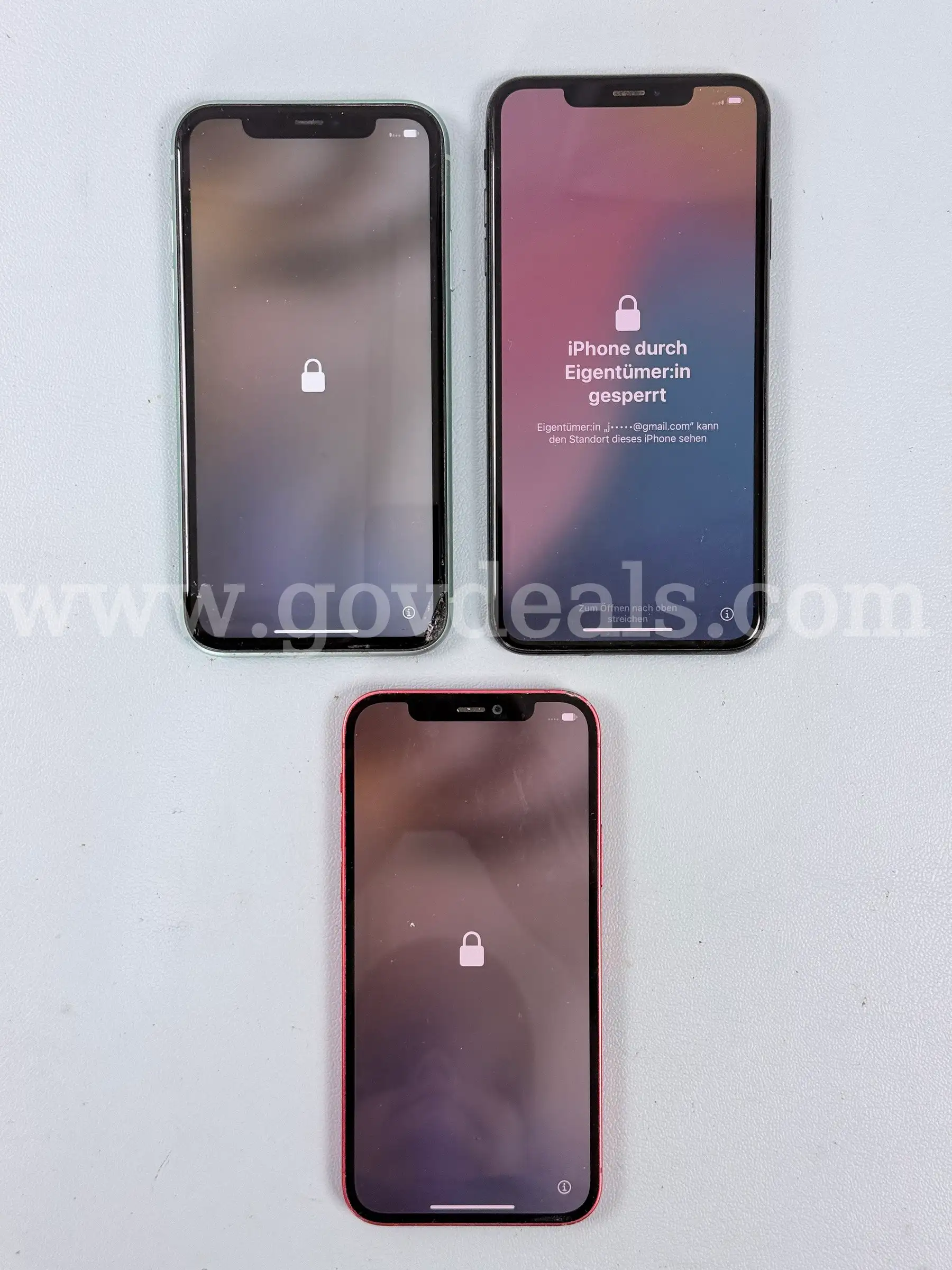 3 - Apple iPhones (User Locked All Power On)