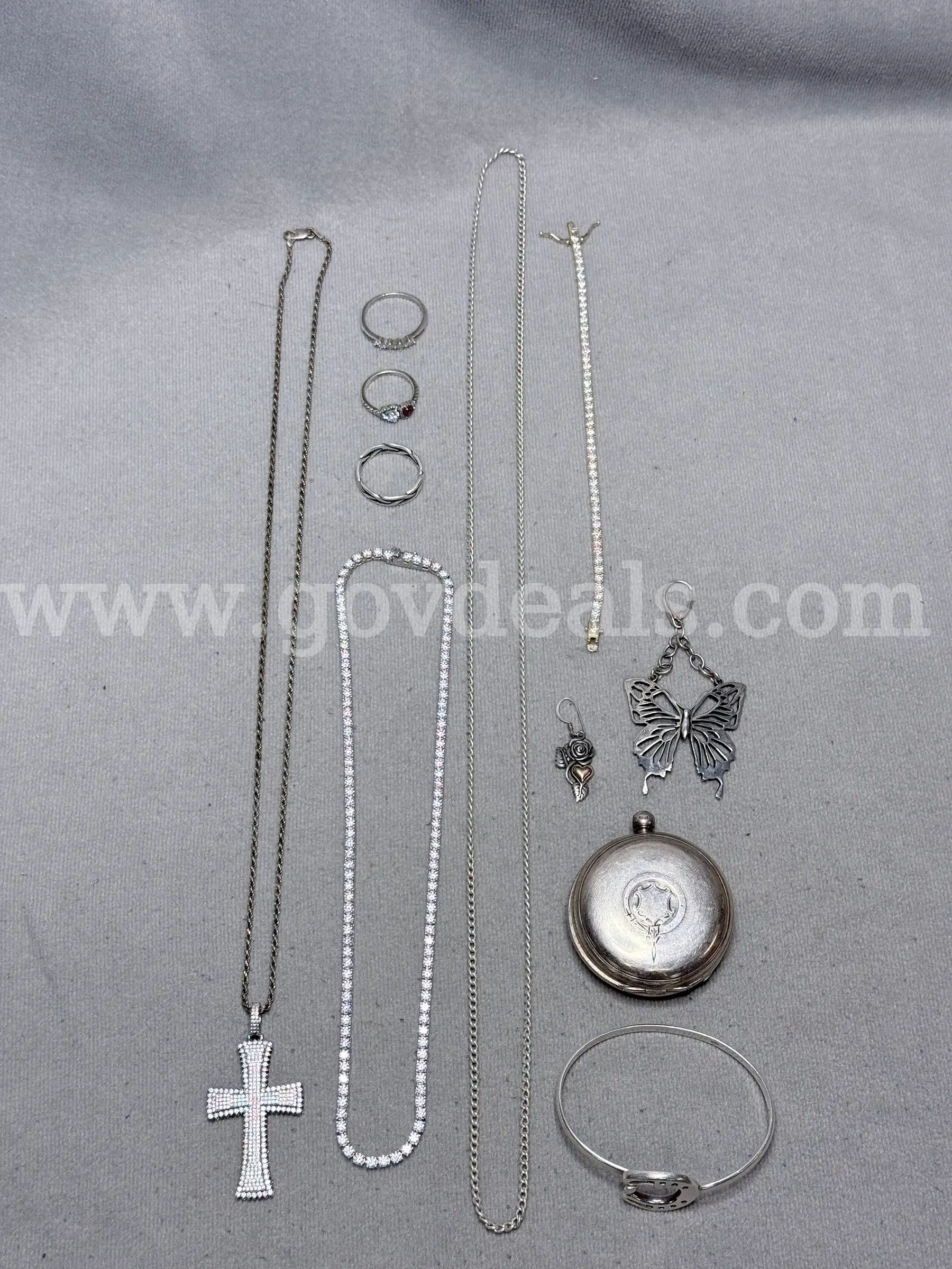 Lot of Sterling Silver Jewelry 150 Grams Total Weight