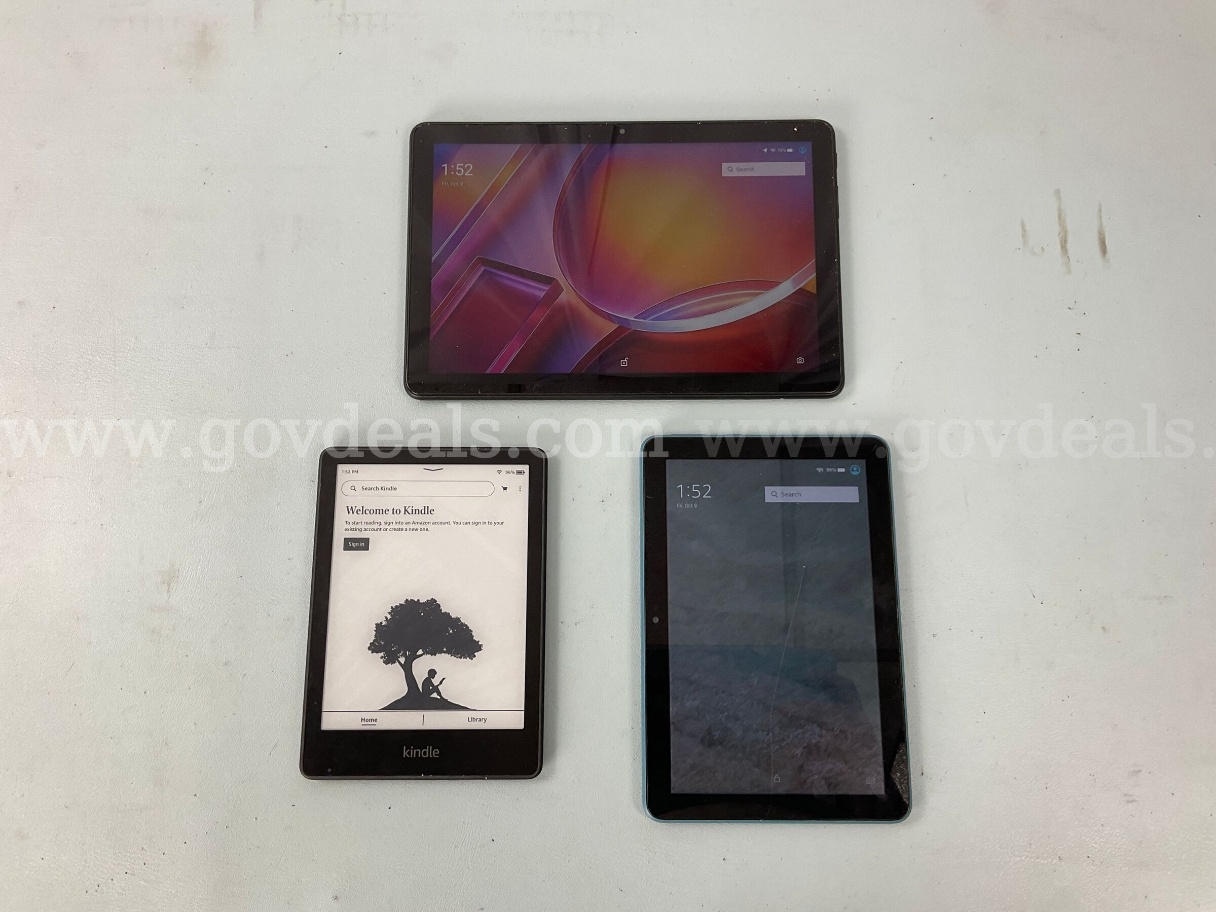 3 - Amazon Tablets (Unlocked) All Power On