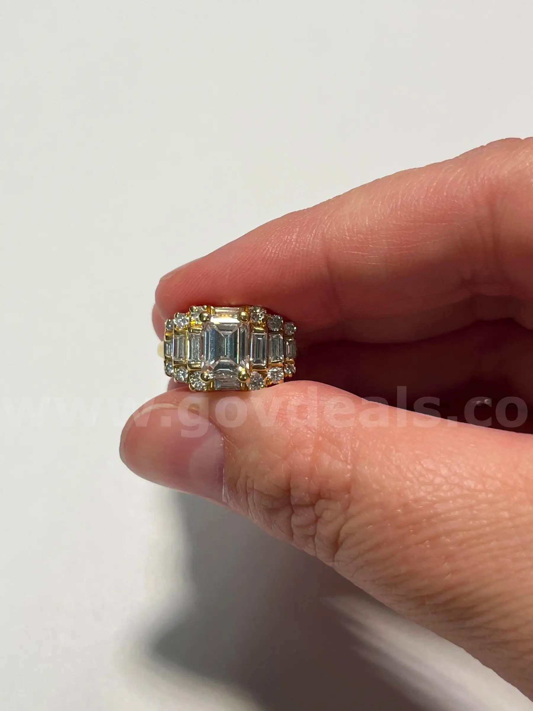 Emerald-Cut 18K Gold Ring