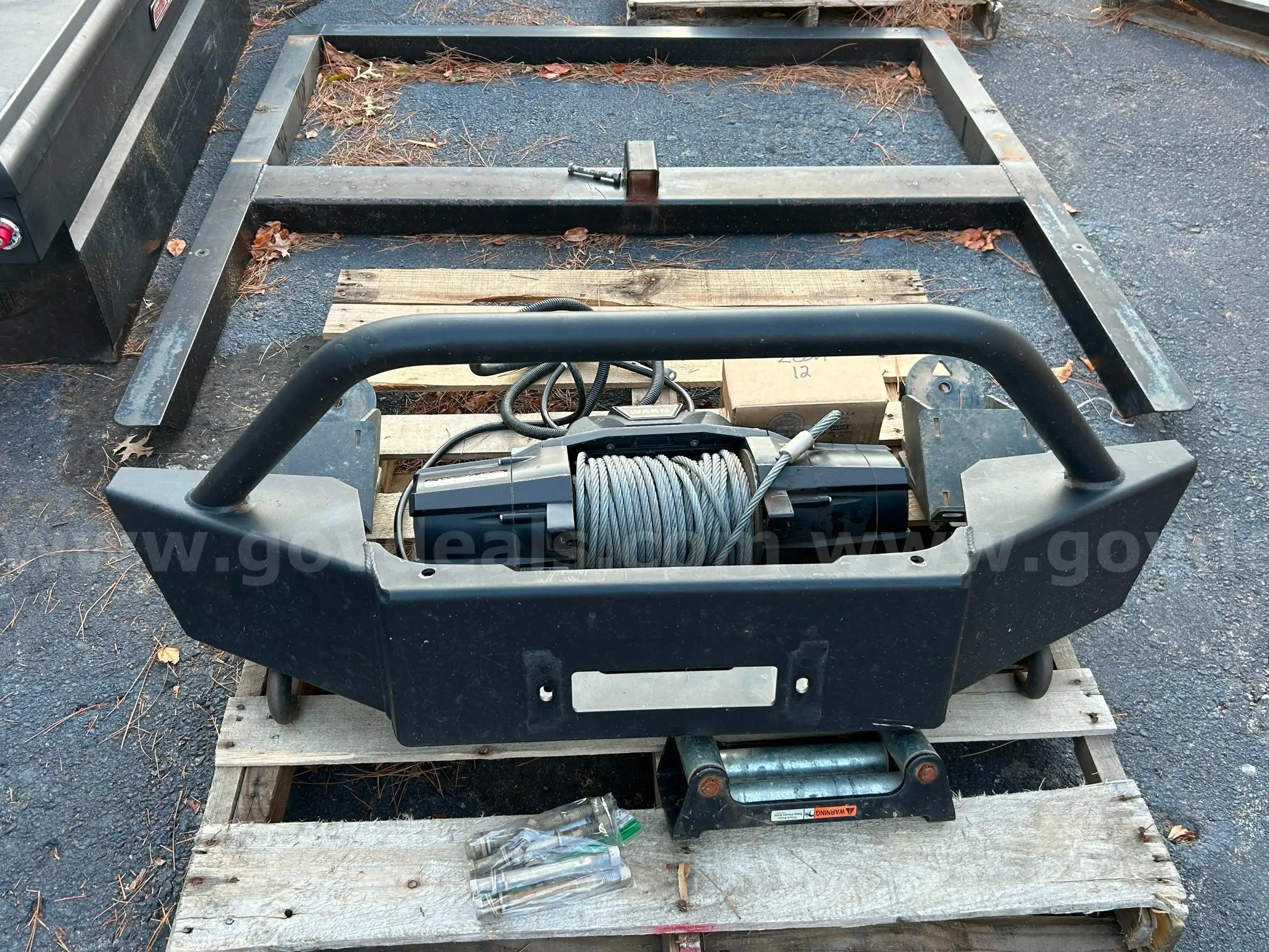 WARN ZEON 12 Winch Package with Heavy-Duty Bumper & Accessories
