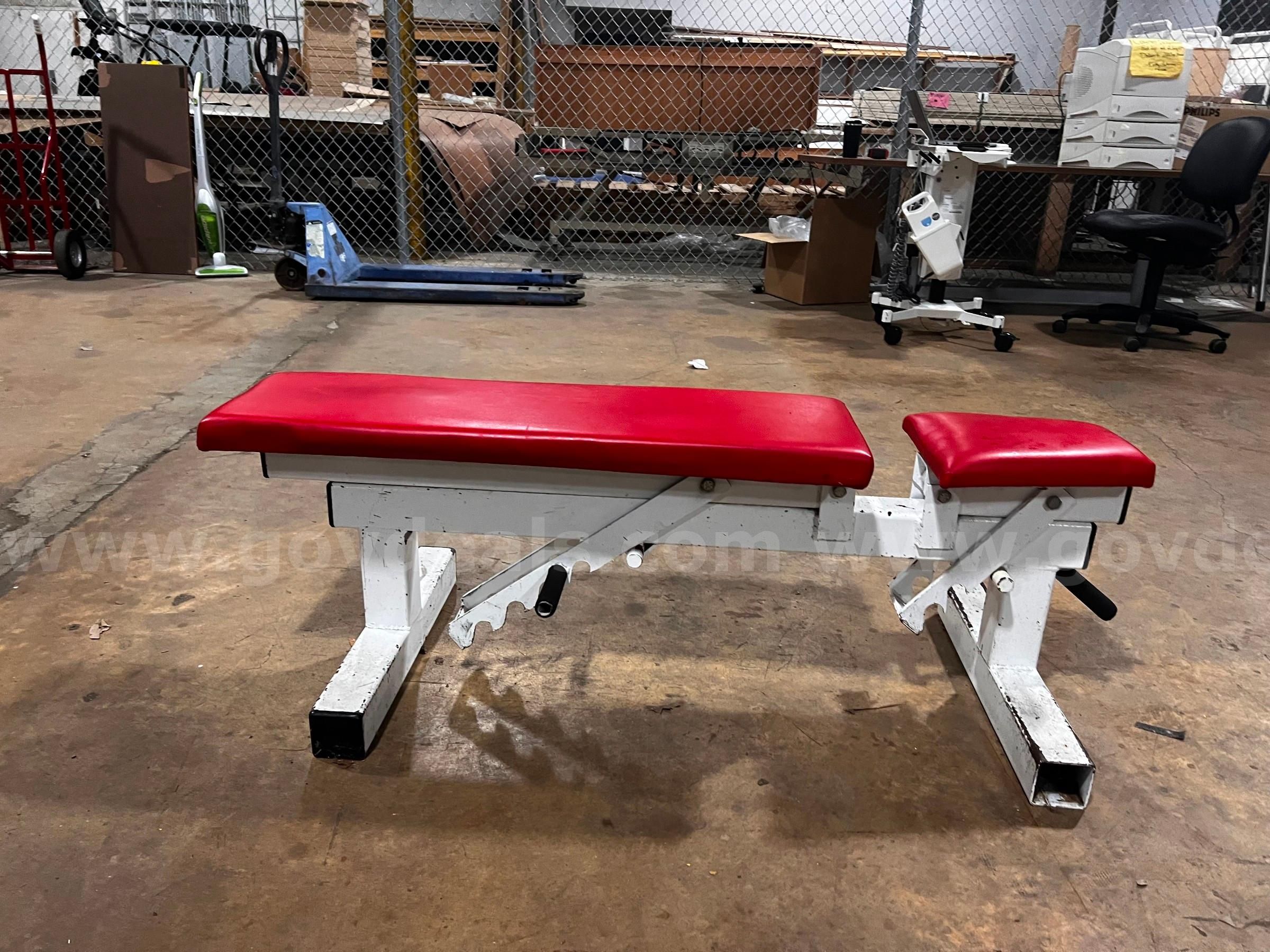 Red Adjustable Workout Bench